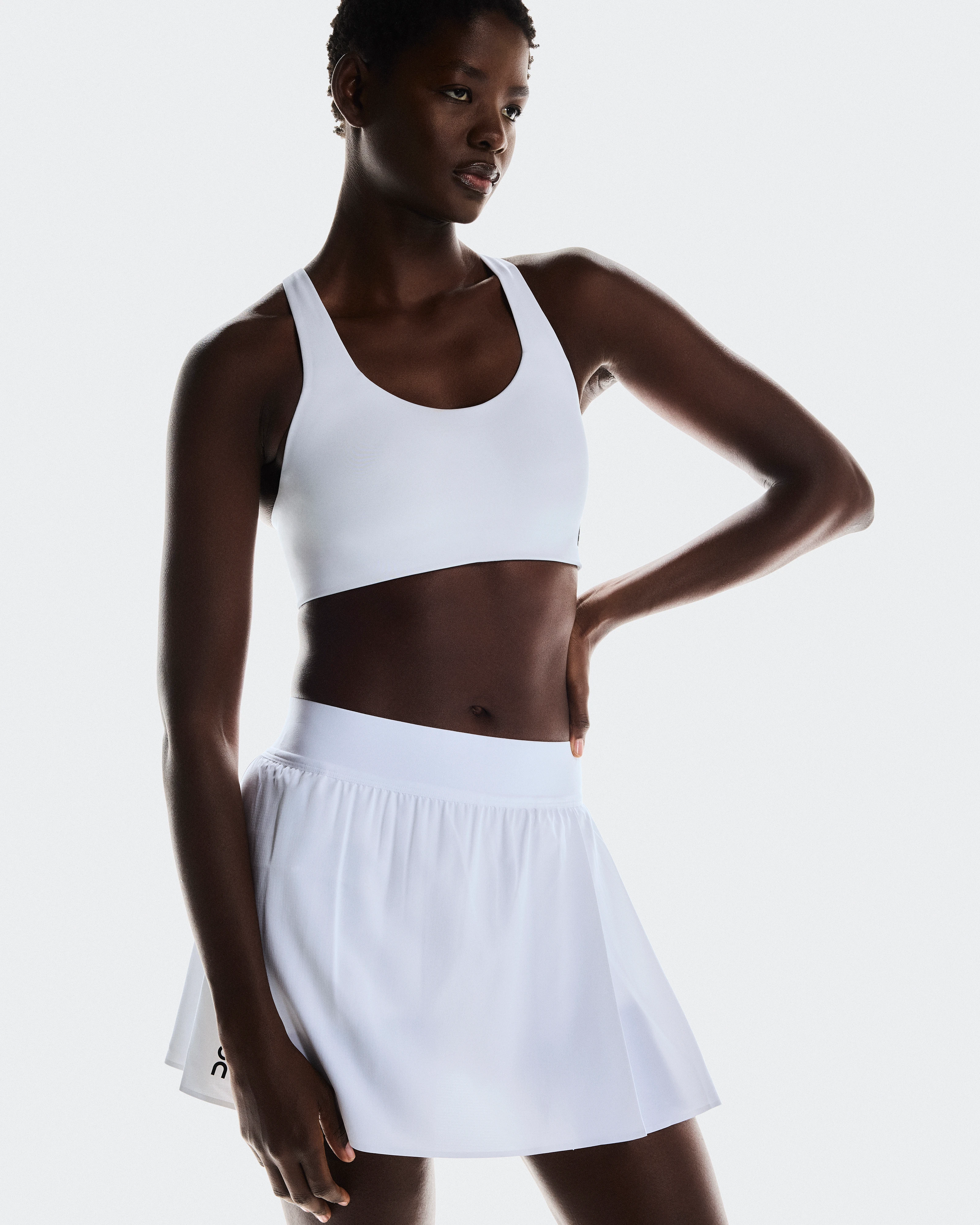 On Court Skirt Pleated White Femme Jupes