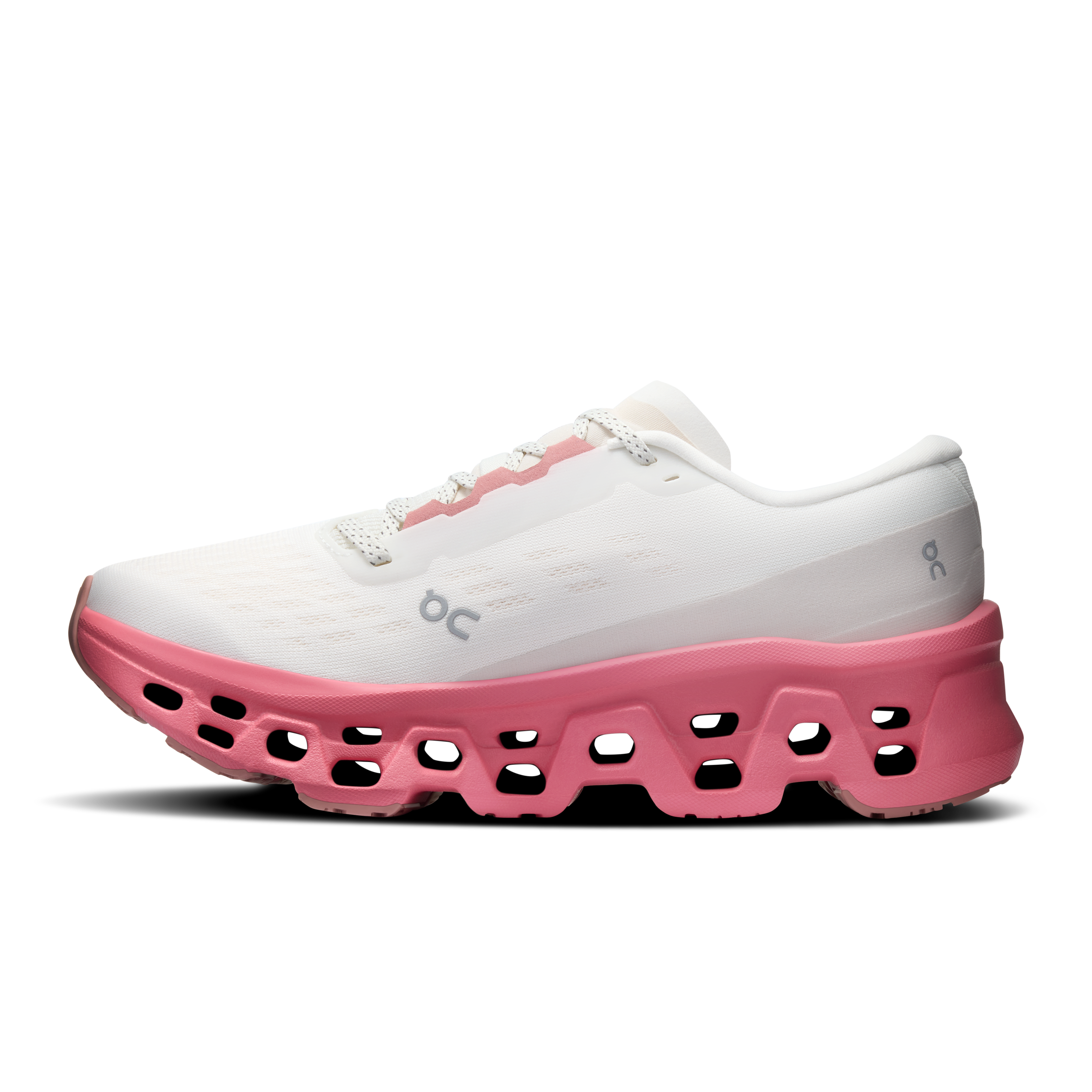On Cloudmonster 3 Ivory & Camellia Femme Running sur route Chaussures