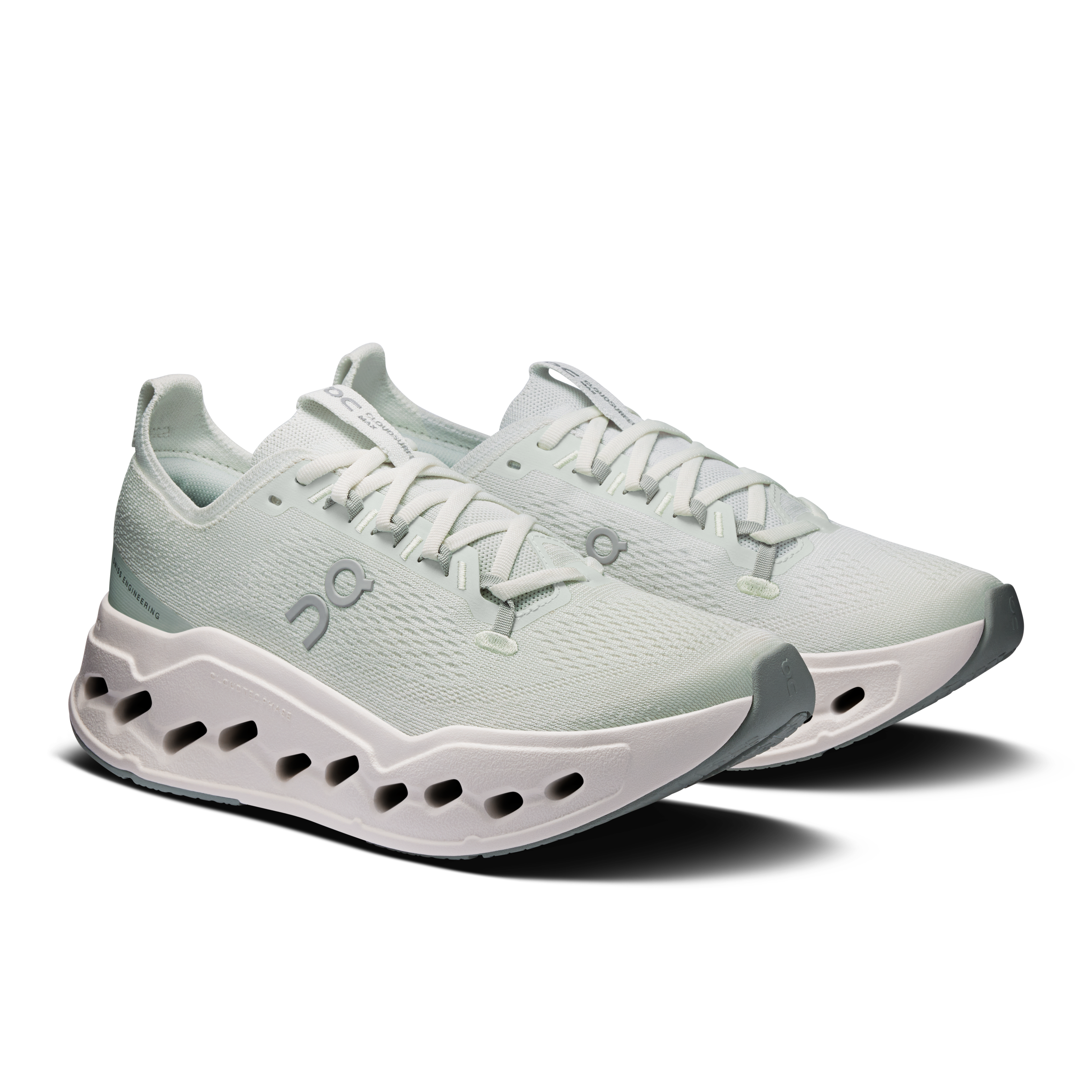 On Cloudsurfer Max Iceberg & Ivory Femme Running sur route Chaussures