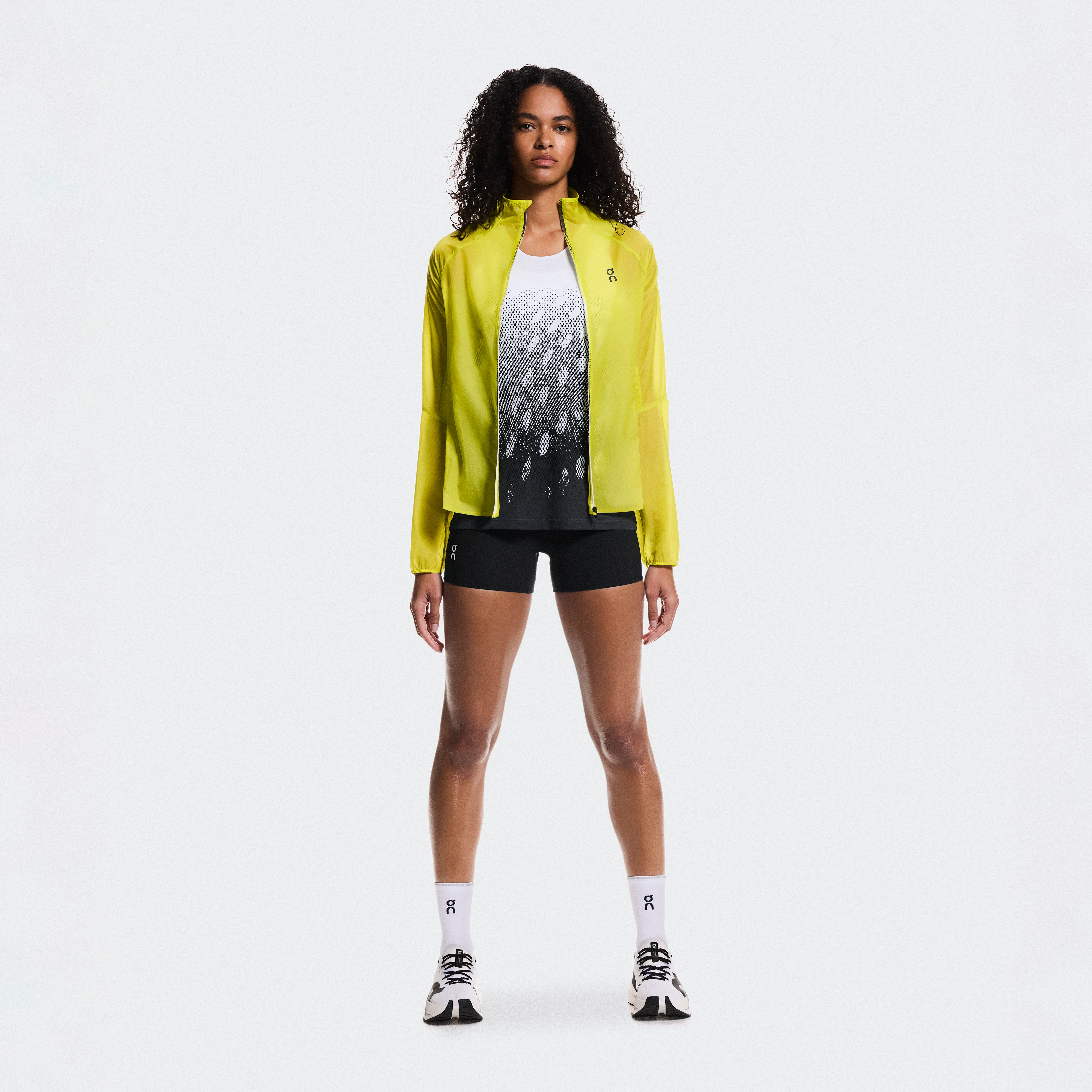 On Zero Short Tights Black & White Femme – Running de compétition Leggings Shorts