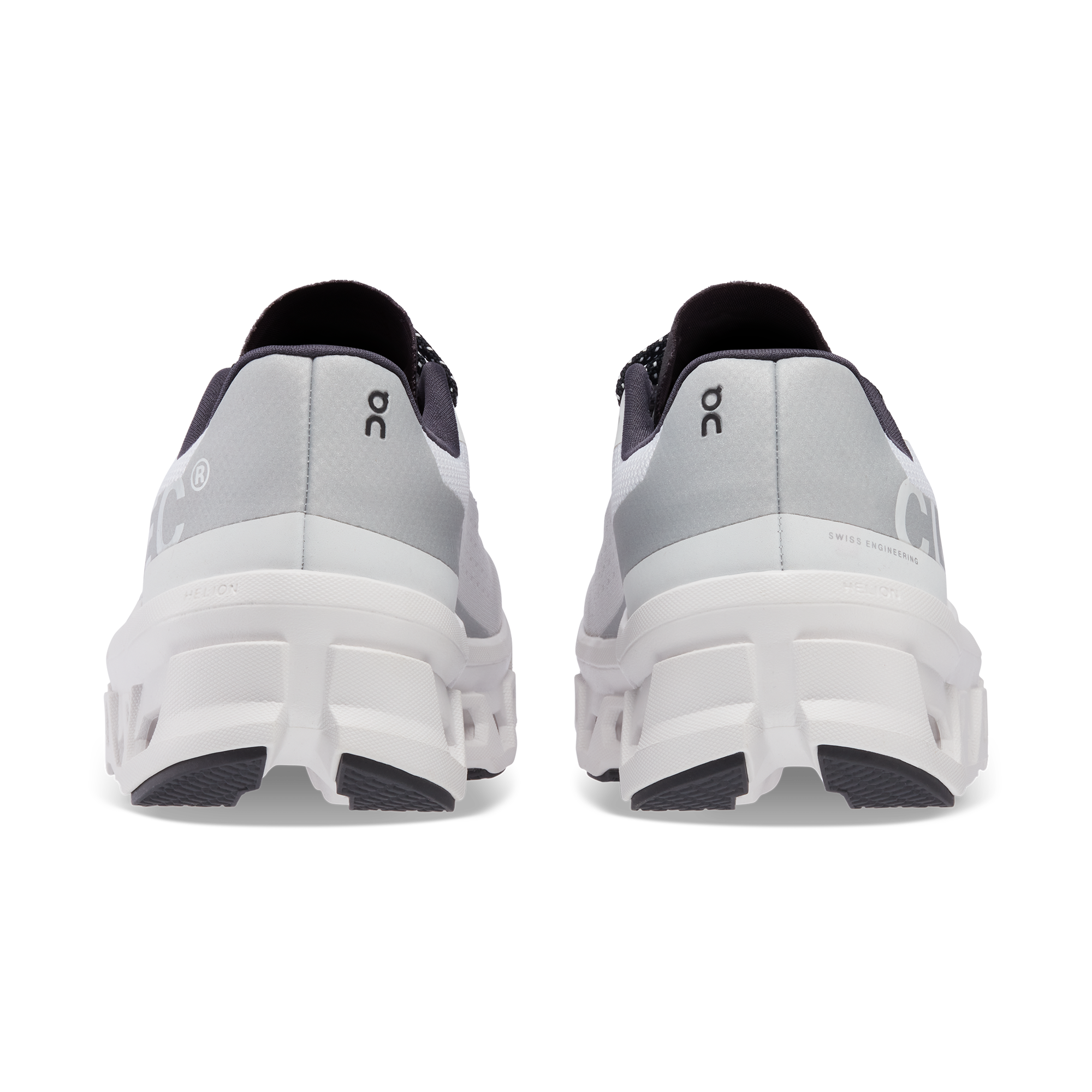 On Cloudmonster All White Femme Running sur route Chaussures