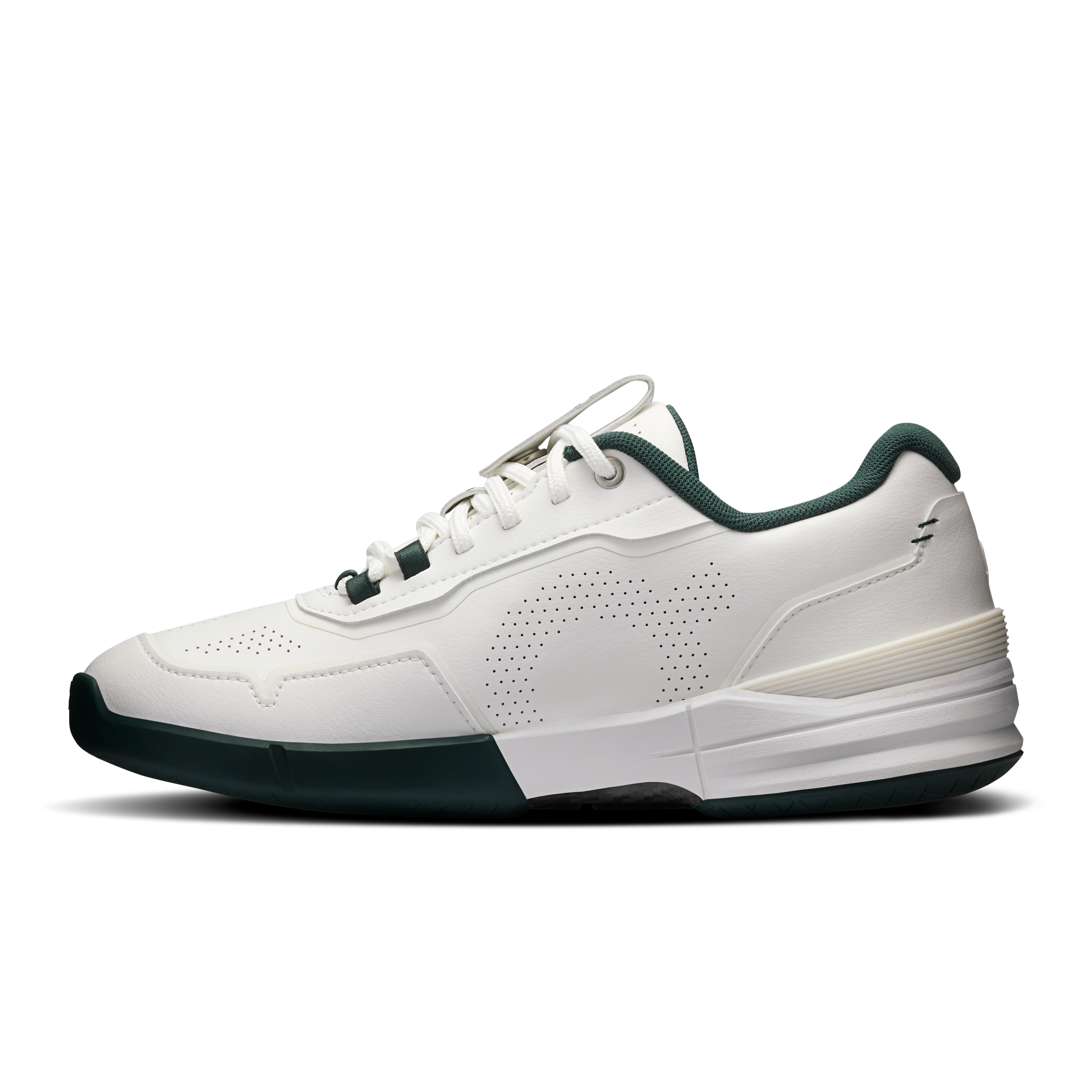 On THE ROGER Pro LDN White & Evergreen Femme Tennis Chaussures