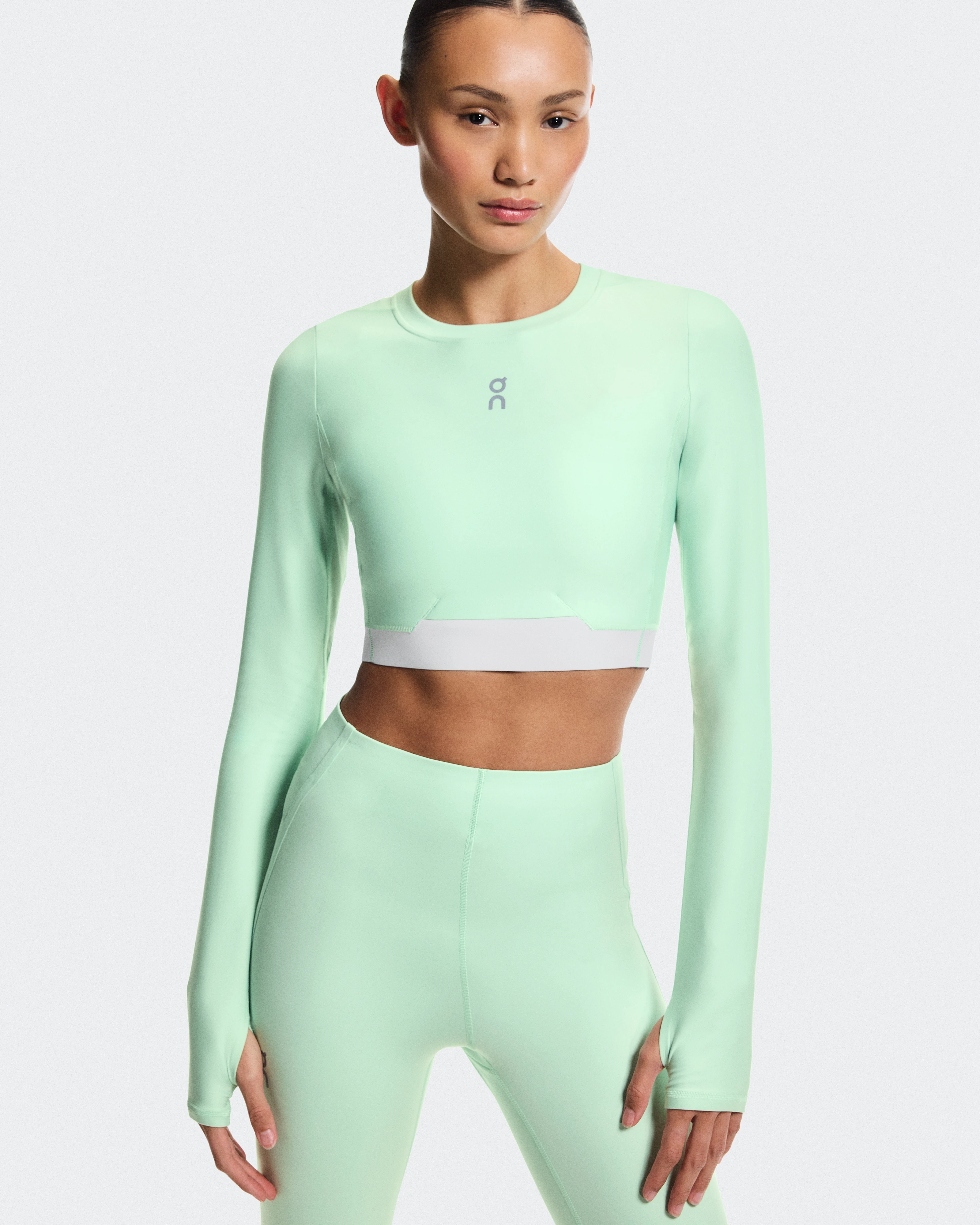 On Train Long Sleeve Crop Creek Femme Hauts et t-shirts