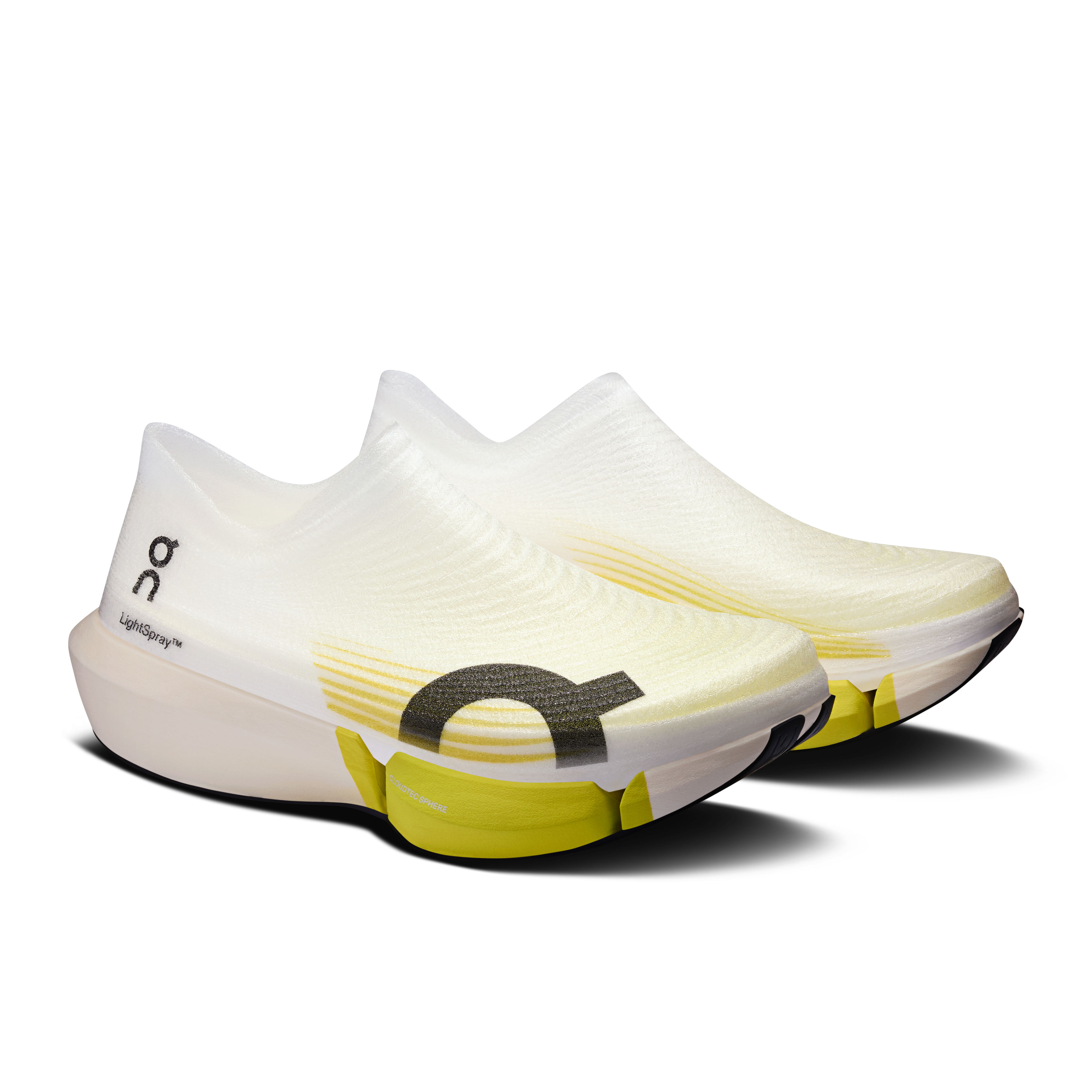 On LightSpray Cloudboom Strike 2 White & Lime Unisexe Running sur route Chaussures
