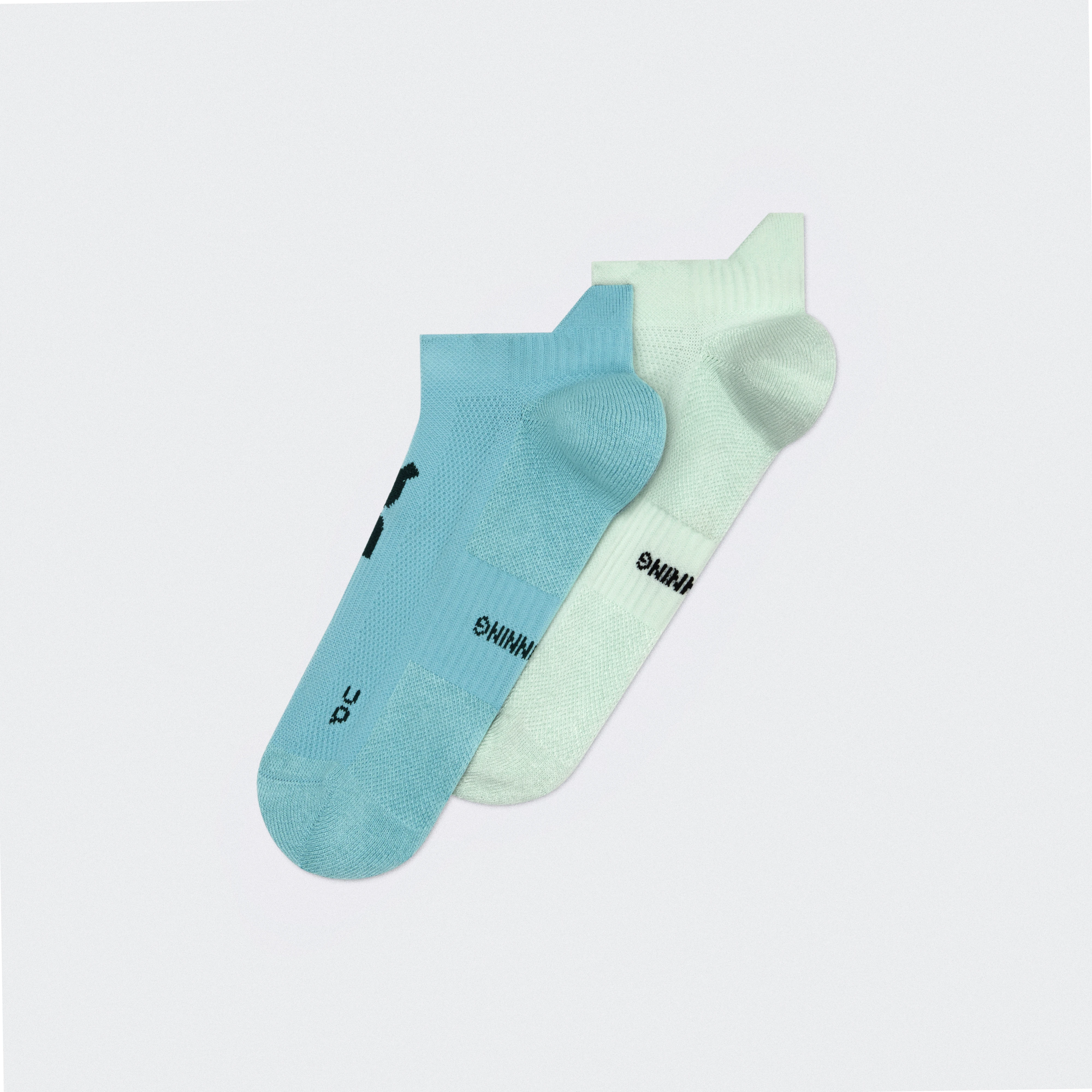 On Core Run Sock Low 2P Flurry & Wash Unisexe – Running quotidien, respirabilité, amorti Chaussettes