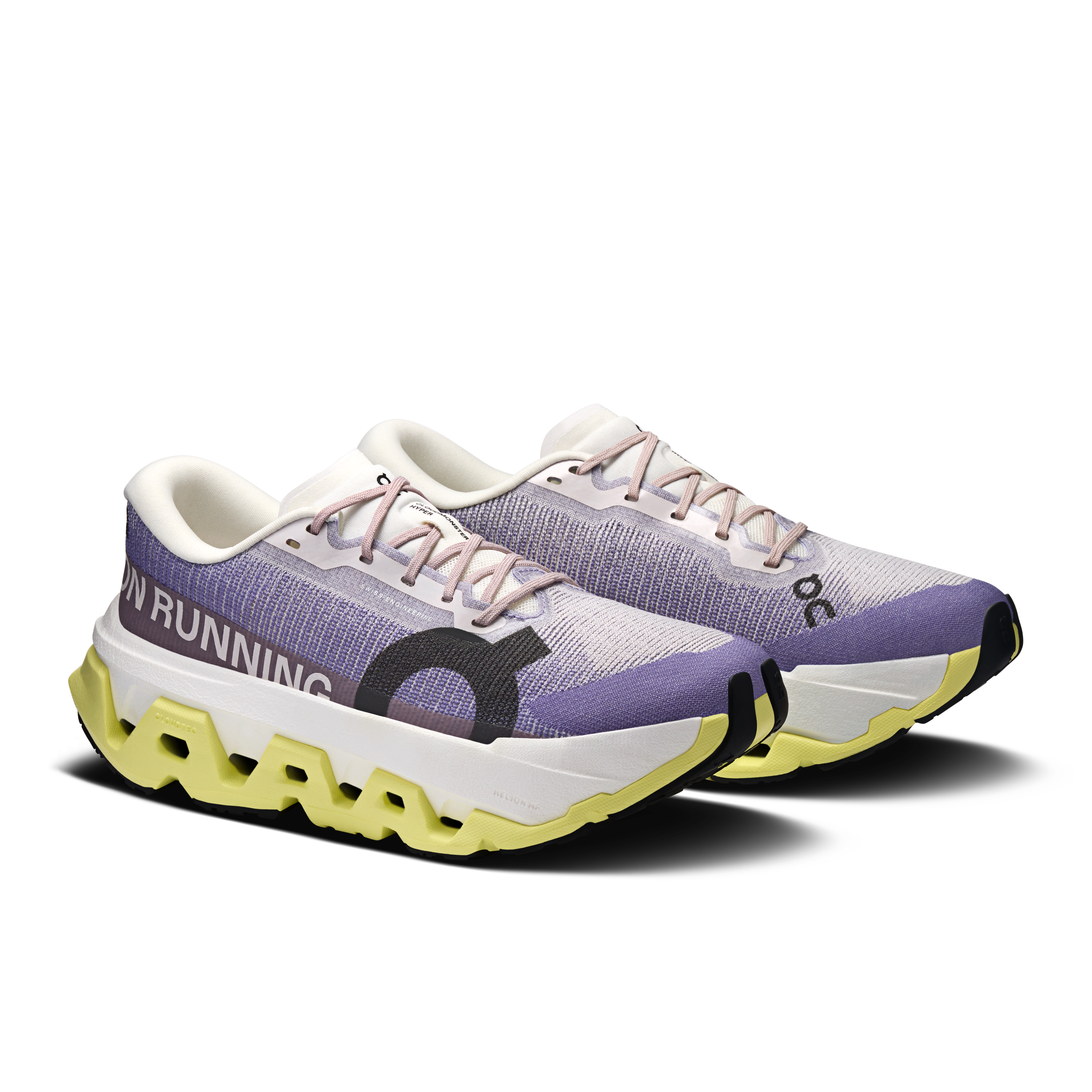 On Cloudmonster 3 Hyper Lily & Limelight Femme Running sur route Chaussures