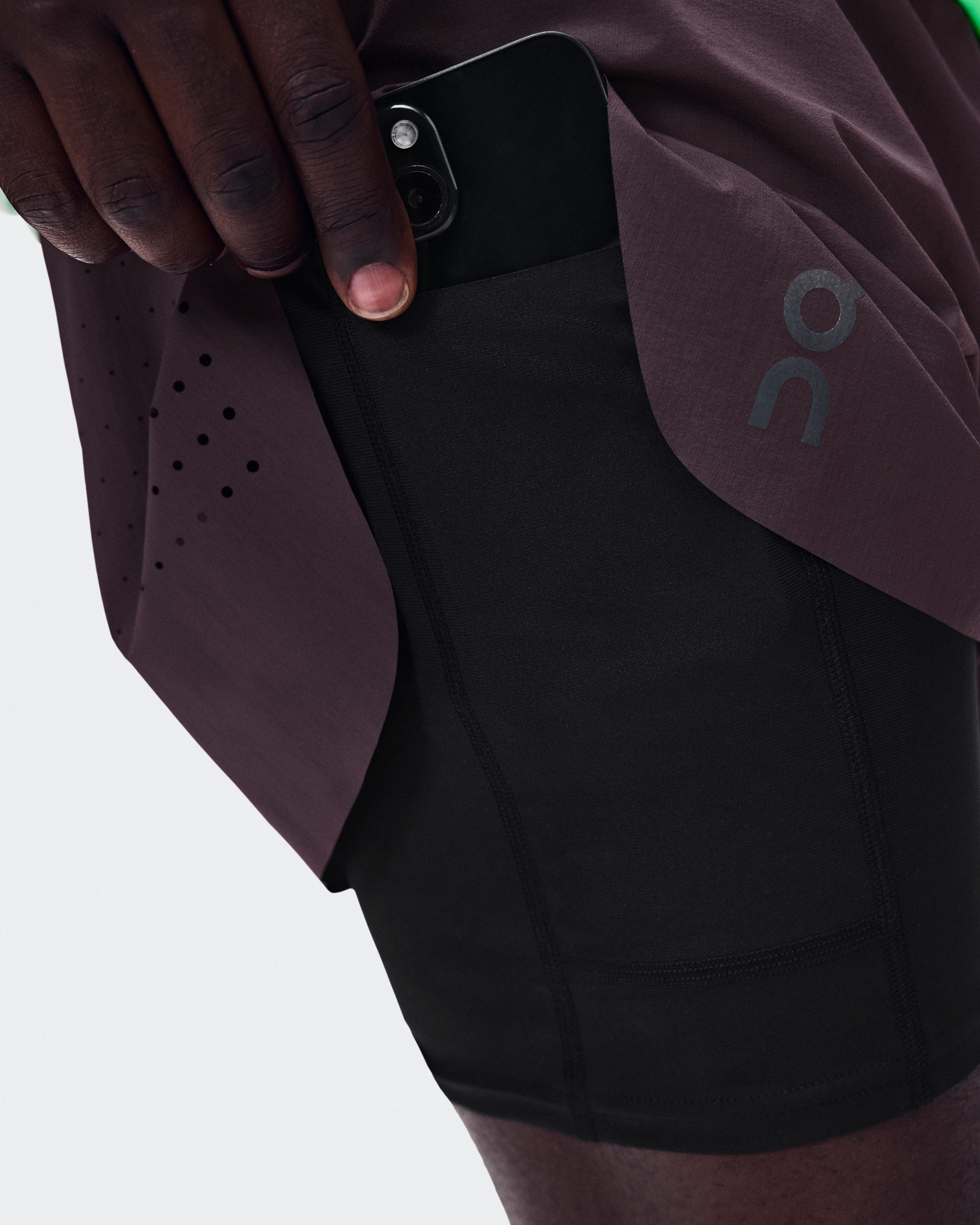 On Zero 2-in-1 Shorts Urchin & Black Homme Shorts