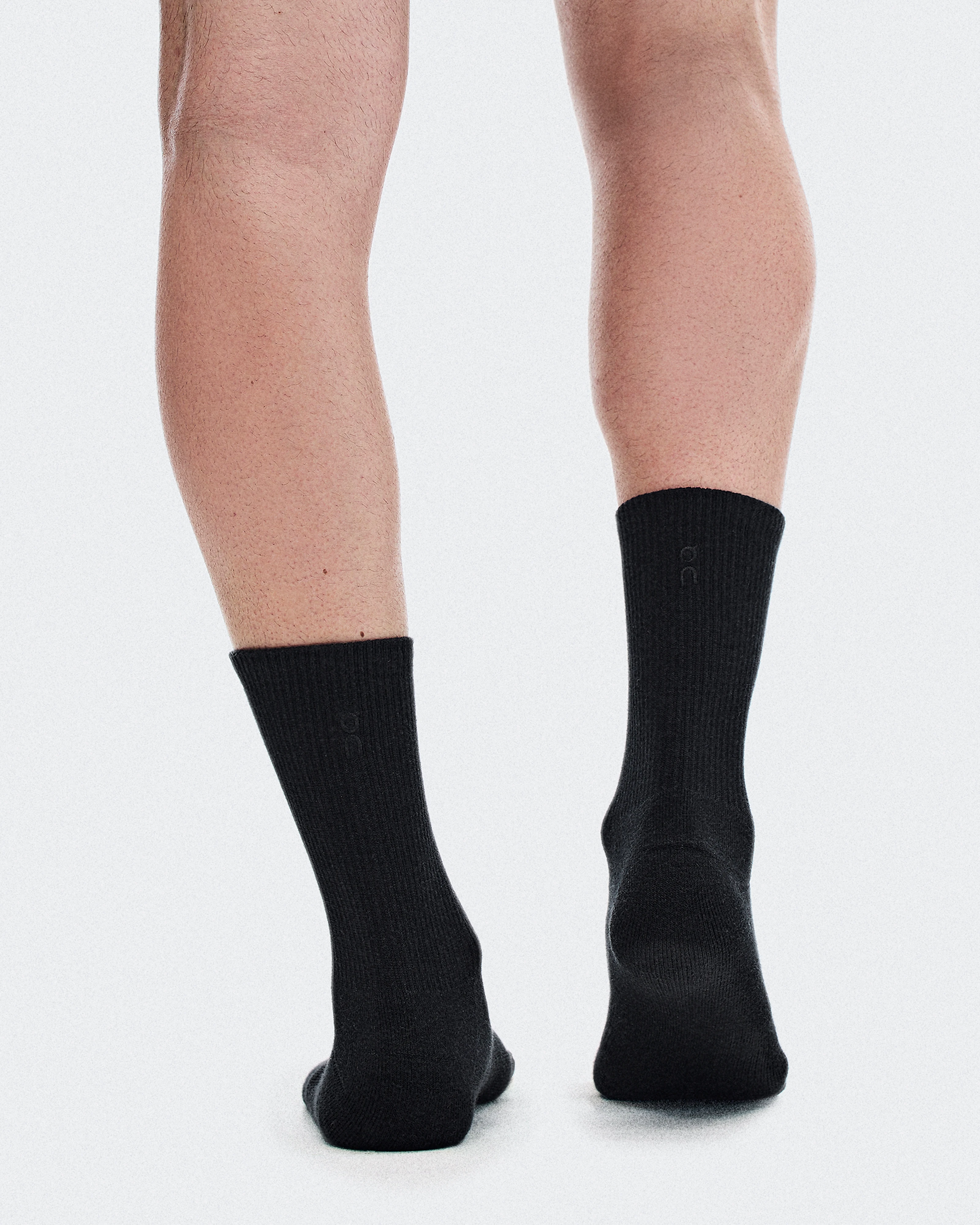 On Club Sock High 2P Black Unisexe Chaussettes