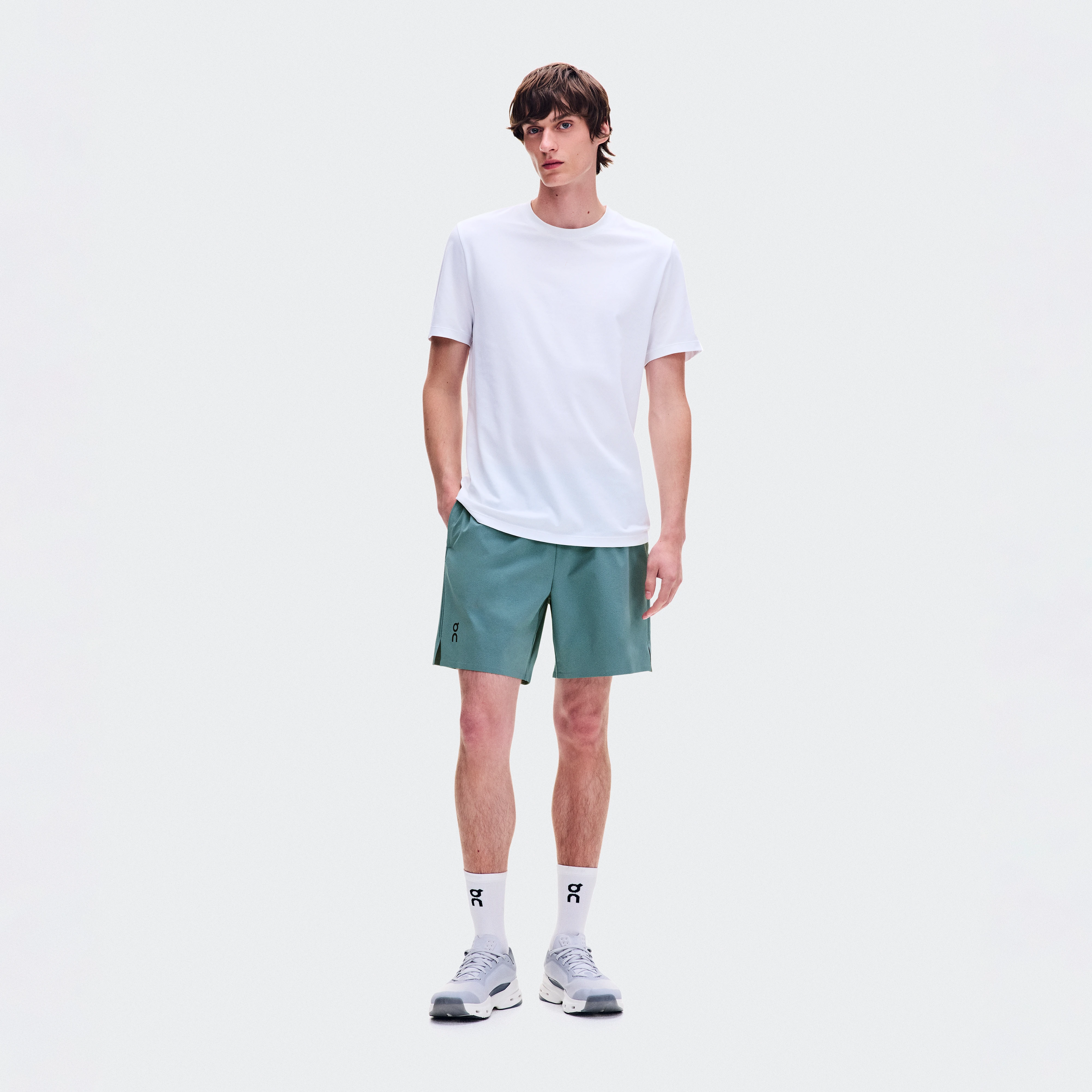 On Focus Shorts Agave Homme – Séances mixtes, quotidien, entraînement Shorts