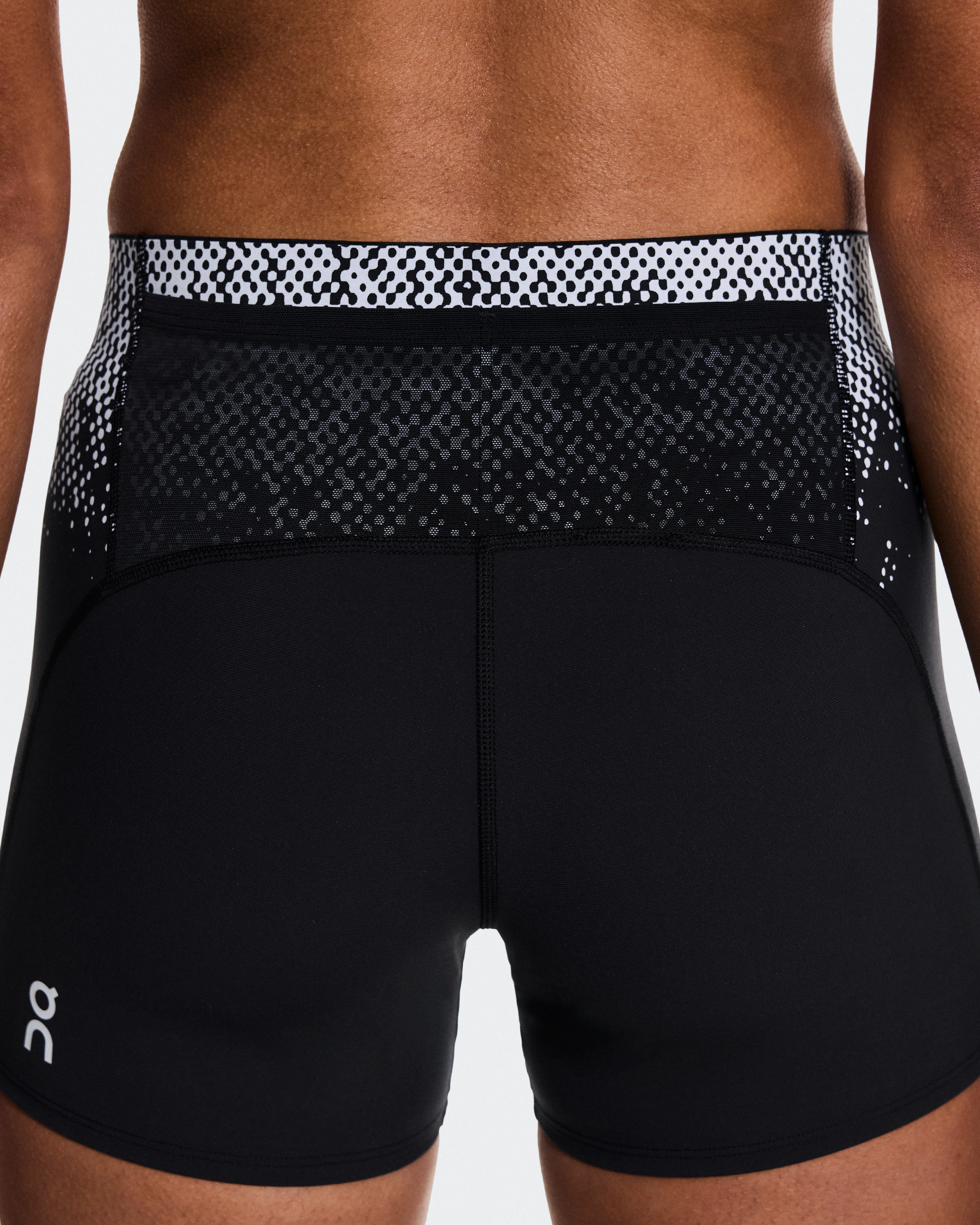 On Zero Short Tights Black & White Femme Leggings