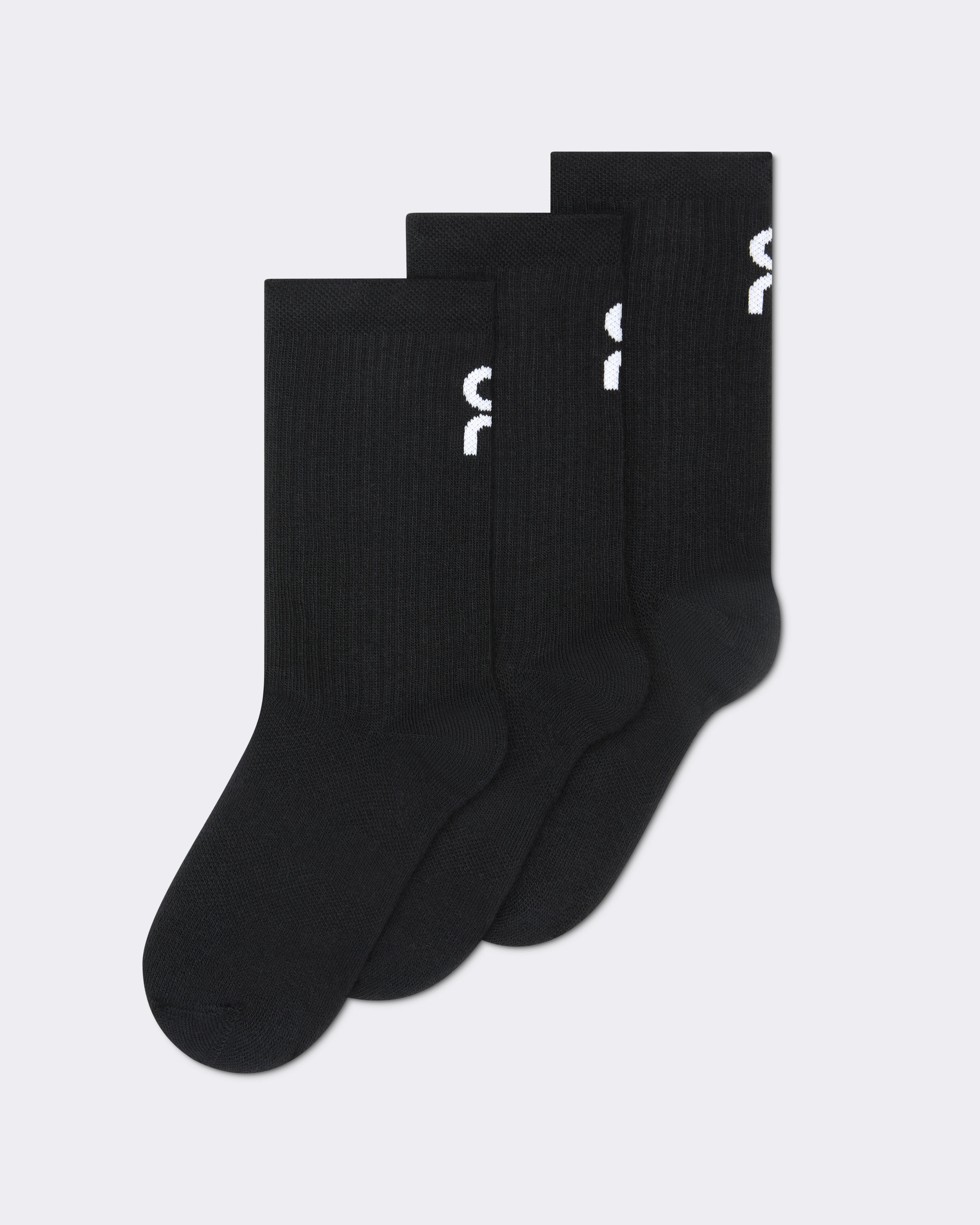 On Logo Sock High 3P Kids Black Enfant Chaussettes