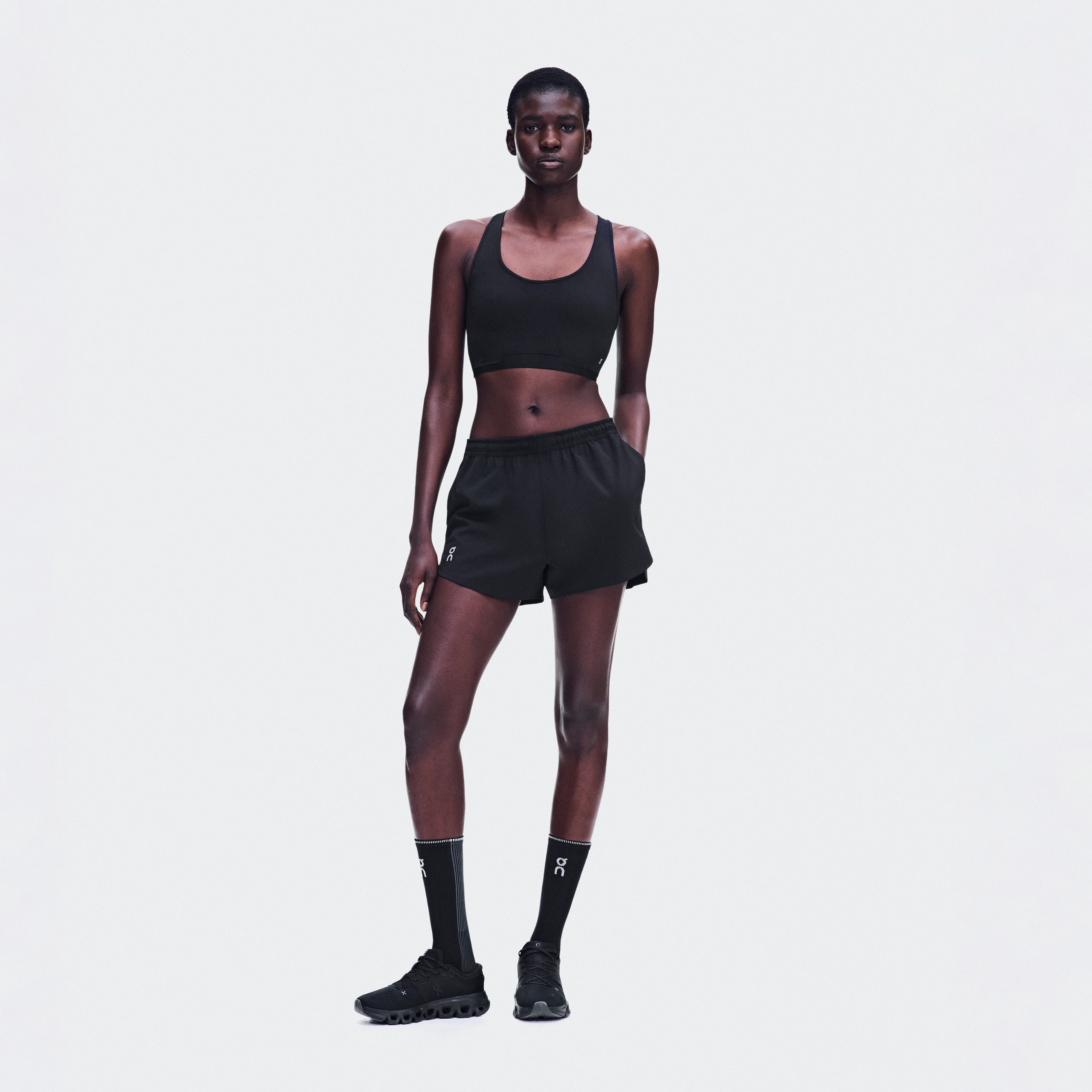 On Train Shorts 3" Black Femme – Training haute intensité Shorts