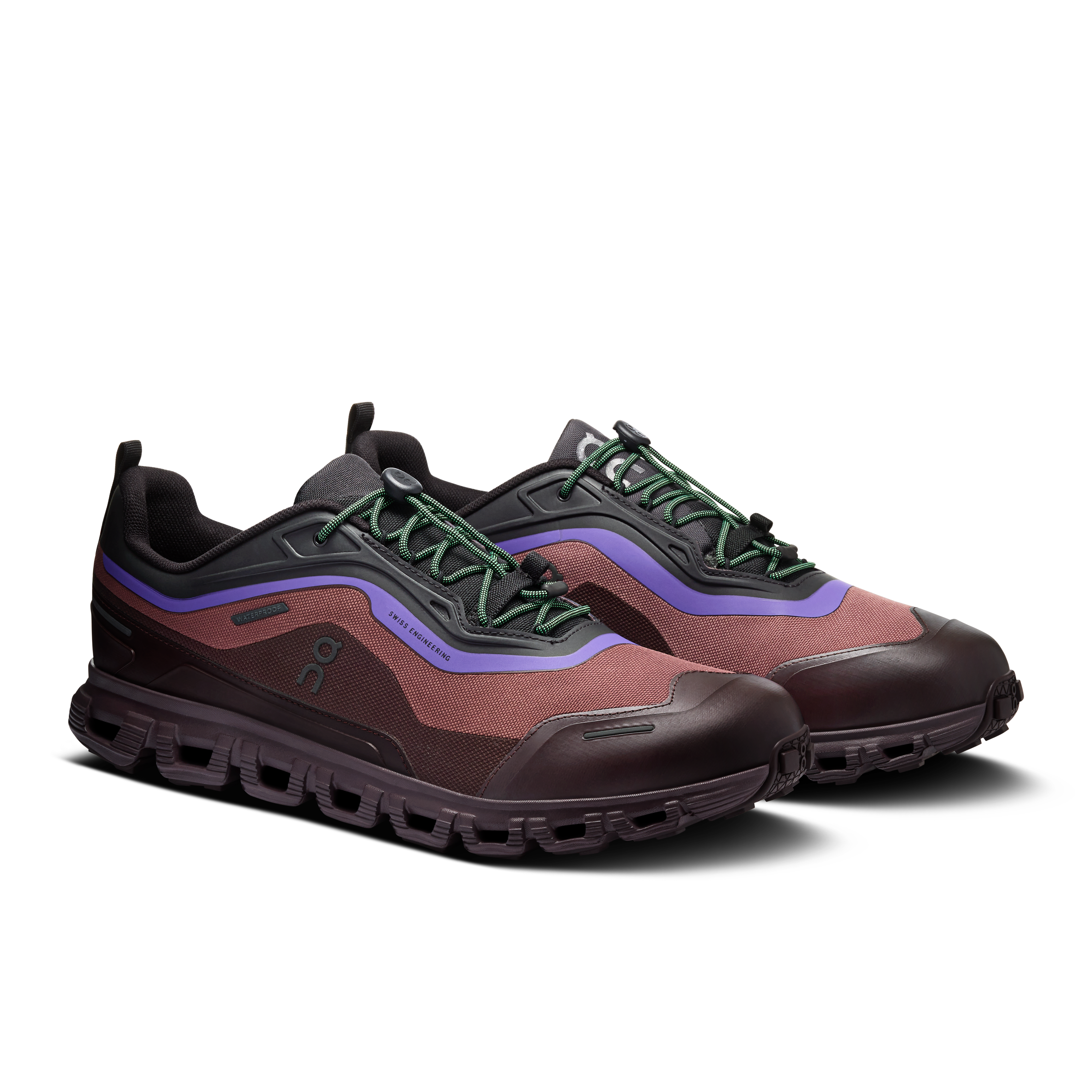 On Cloud 6 Geo Waterproof Black & Tyrian Homme Active Life Chaussures