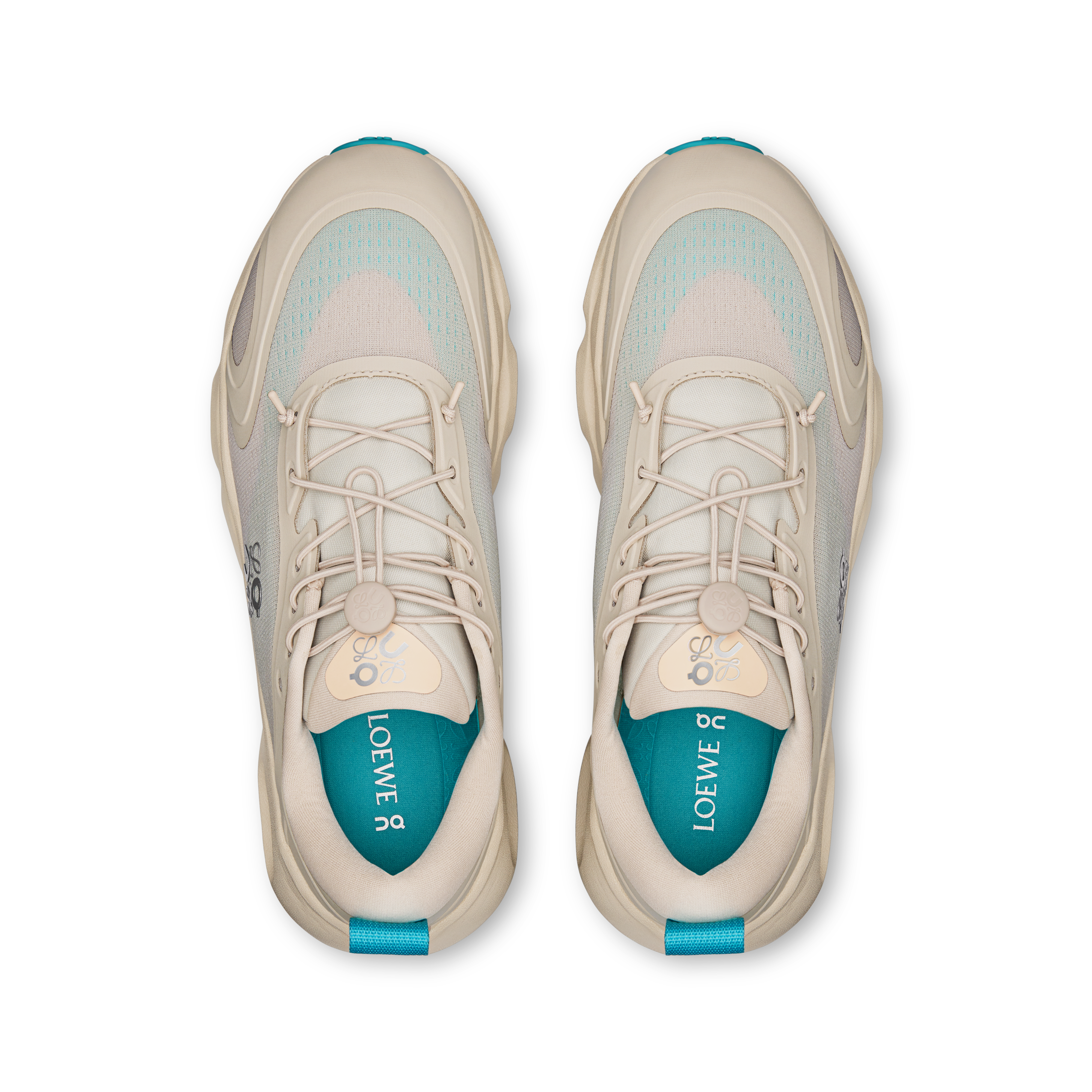 On Cloudsolo LOEWE Sand & Turquoise Femme Active Life Chaussures
