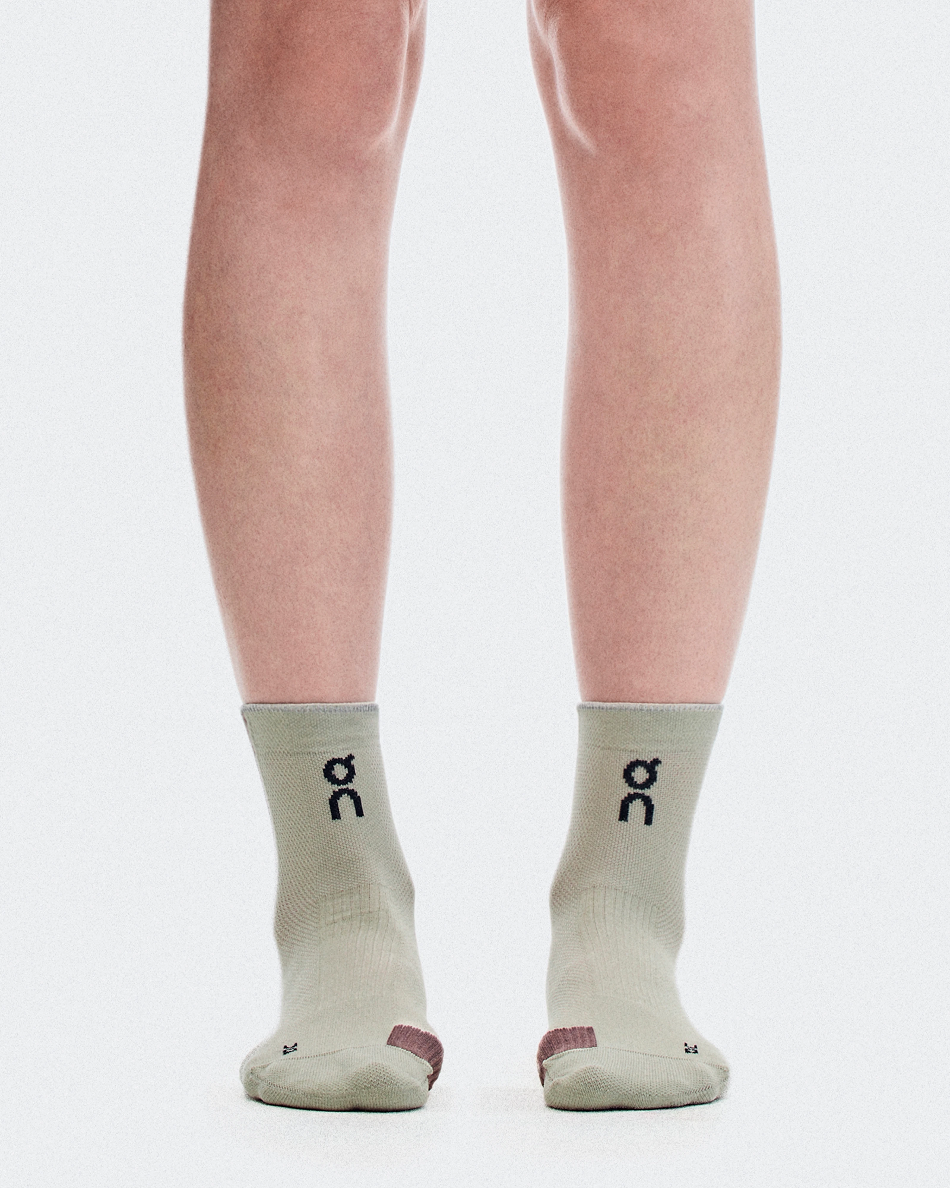 On Performance Run Sock Mid Brume & Clove Unisexe Chaussettes