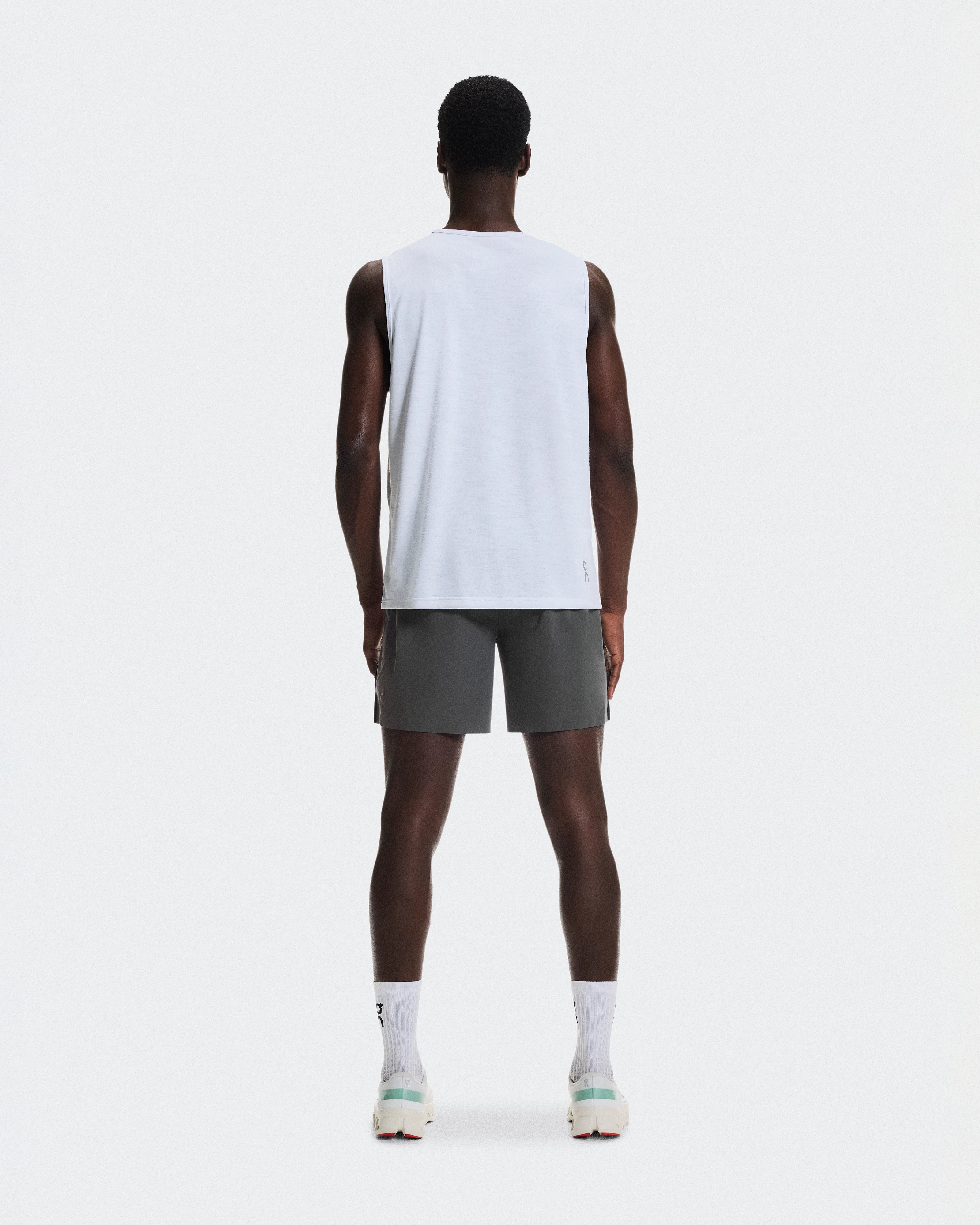 On On Run Tank White Homme Hauts et t-shirts