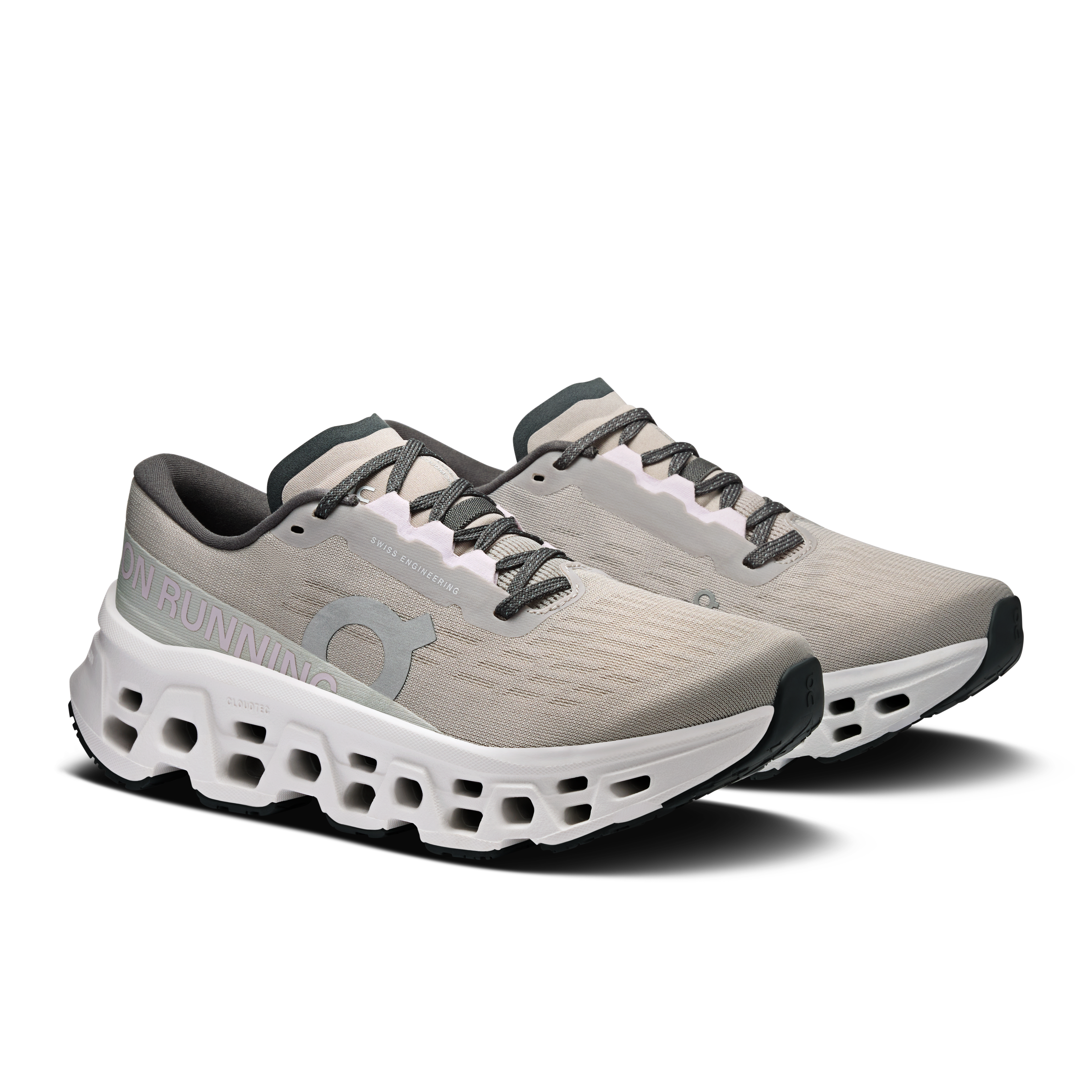 On Cloudmonster 3 Truffle & Ivory Femme Running sur route Chaussures