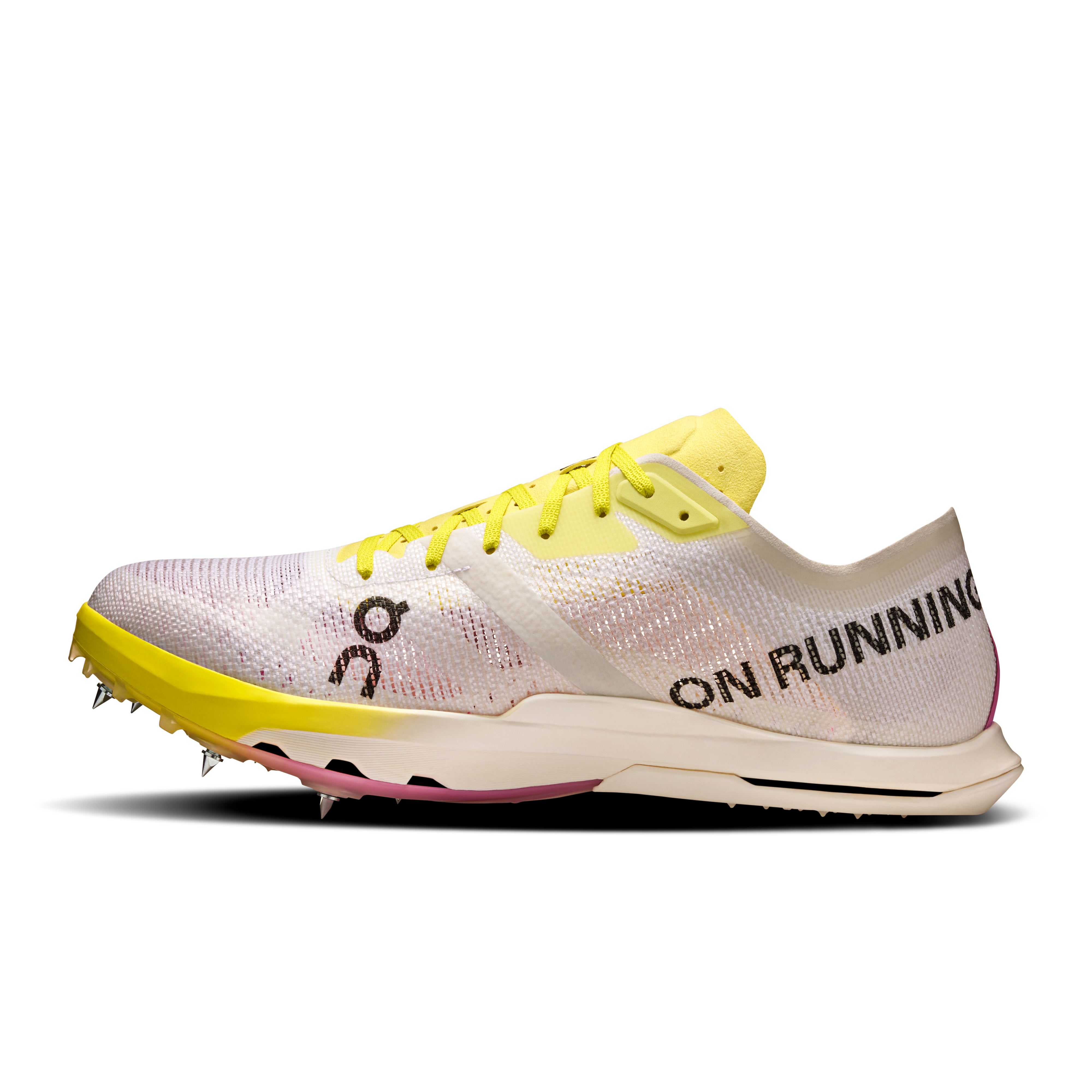 On Cloudspike Citius 2 White & Raspberry Homme Athlétisme Chaussures