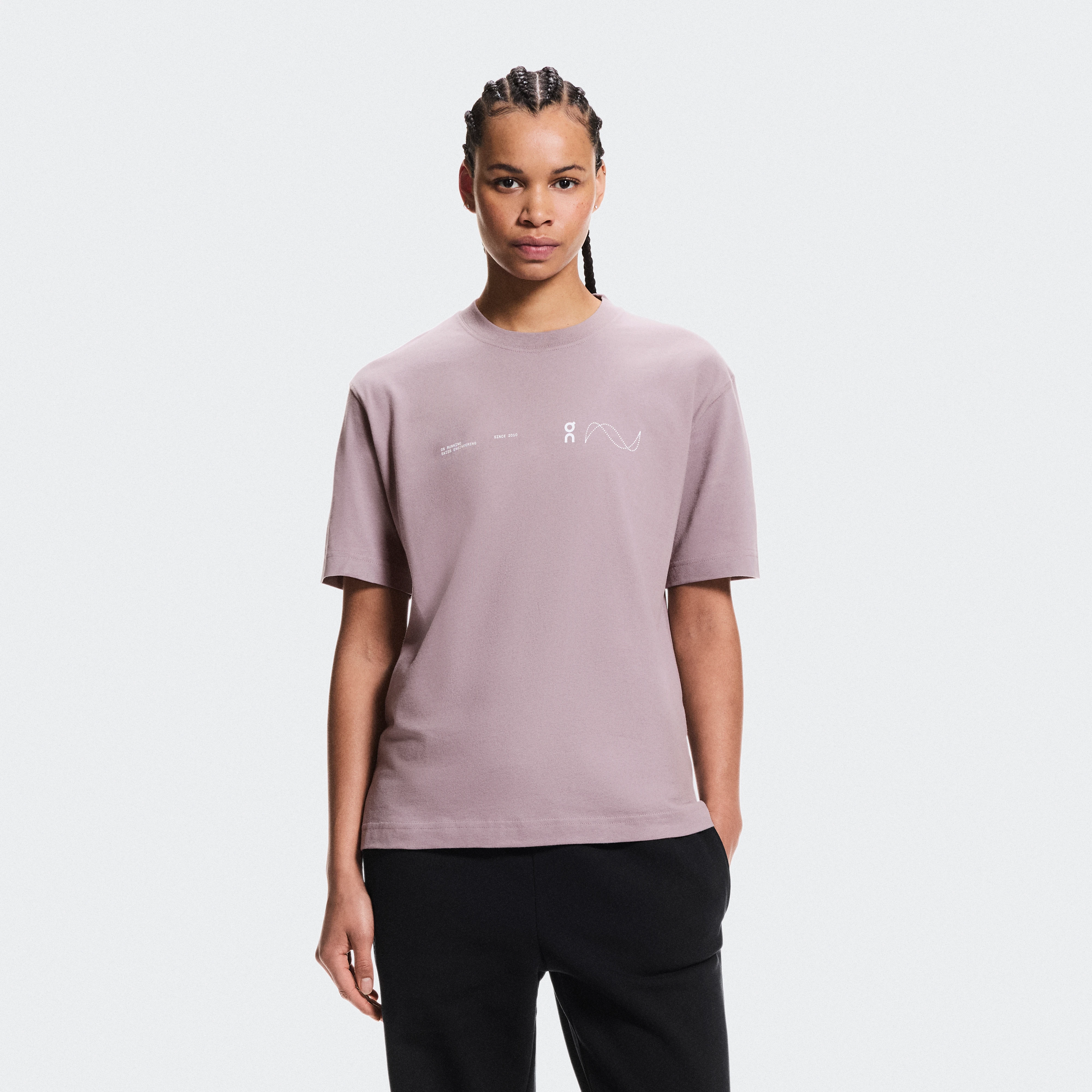 On Club-T Avant Heron Femme – Confort durable Hauts et t-shirts