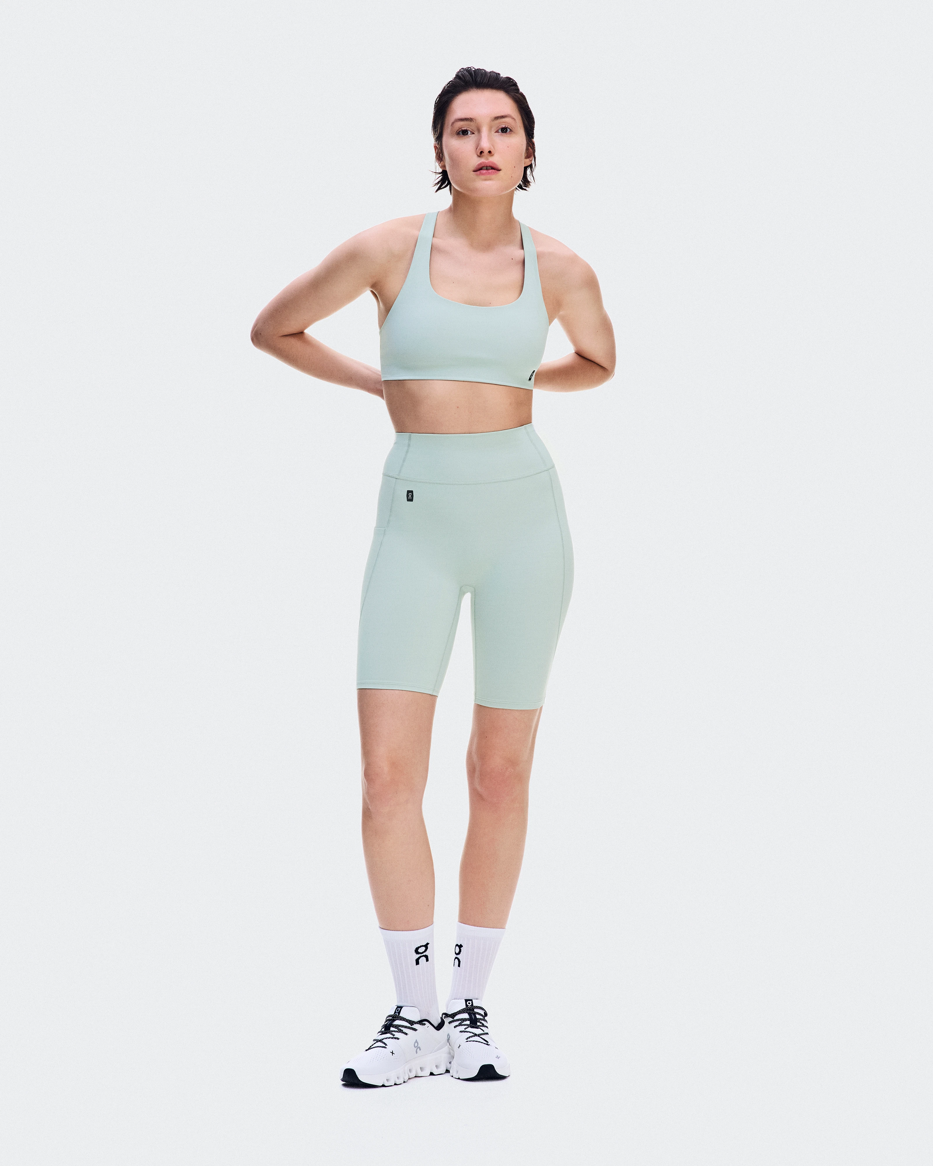 On Studio Leggings Short Mineral Femme Leggings
