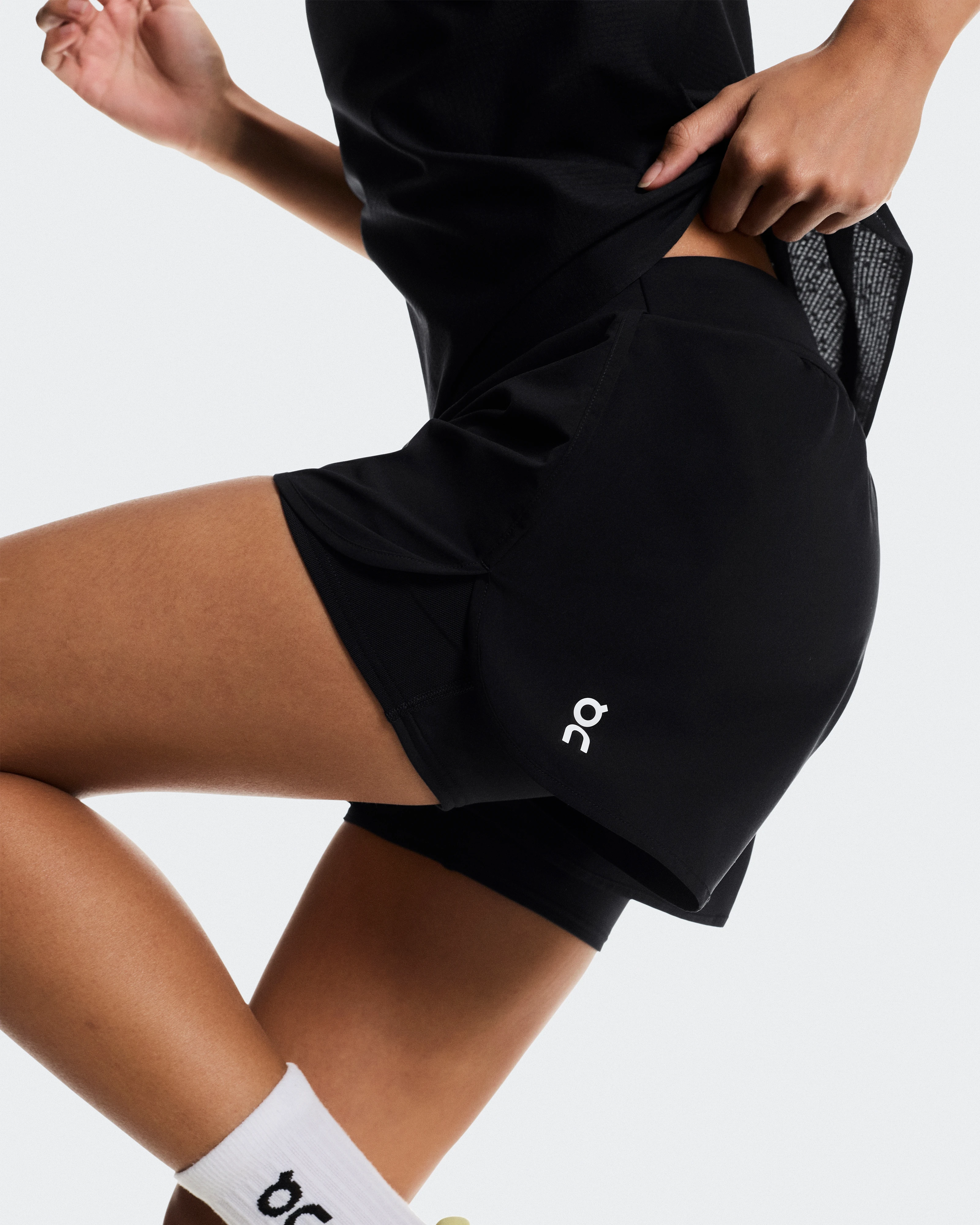 On 3" Court Shorts 2-in-1 Black Femme Shorts