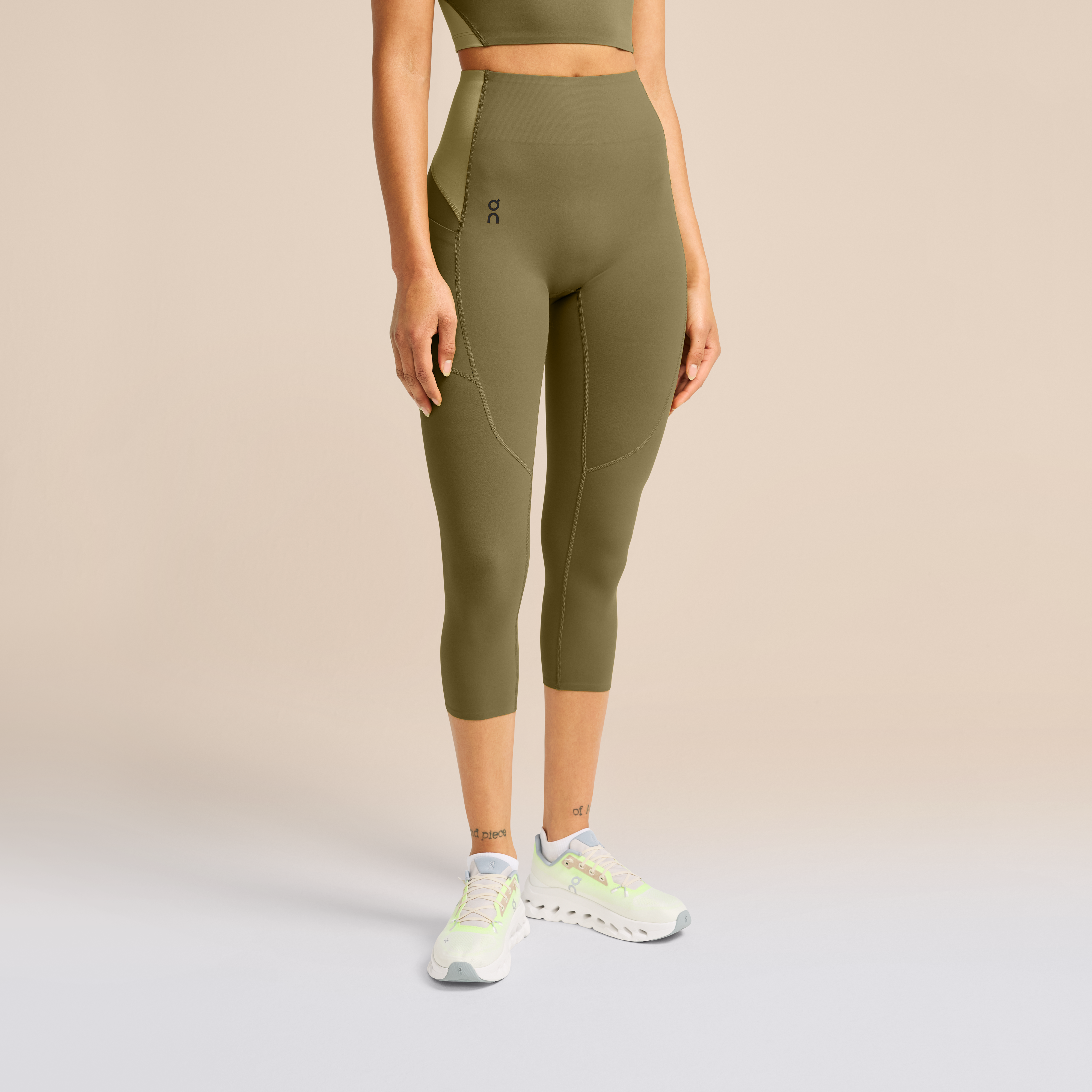 On Movement 3/4 Tights Hunter & Safari Femme – Quotidien, faible intensité, ultra-doux. Leggings