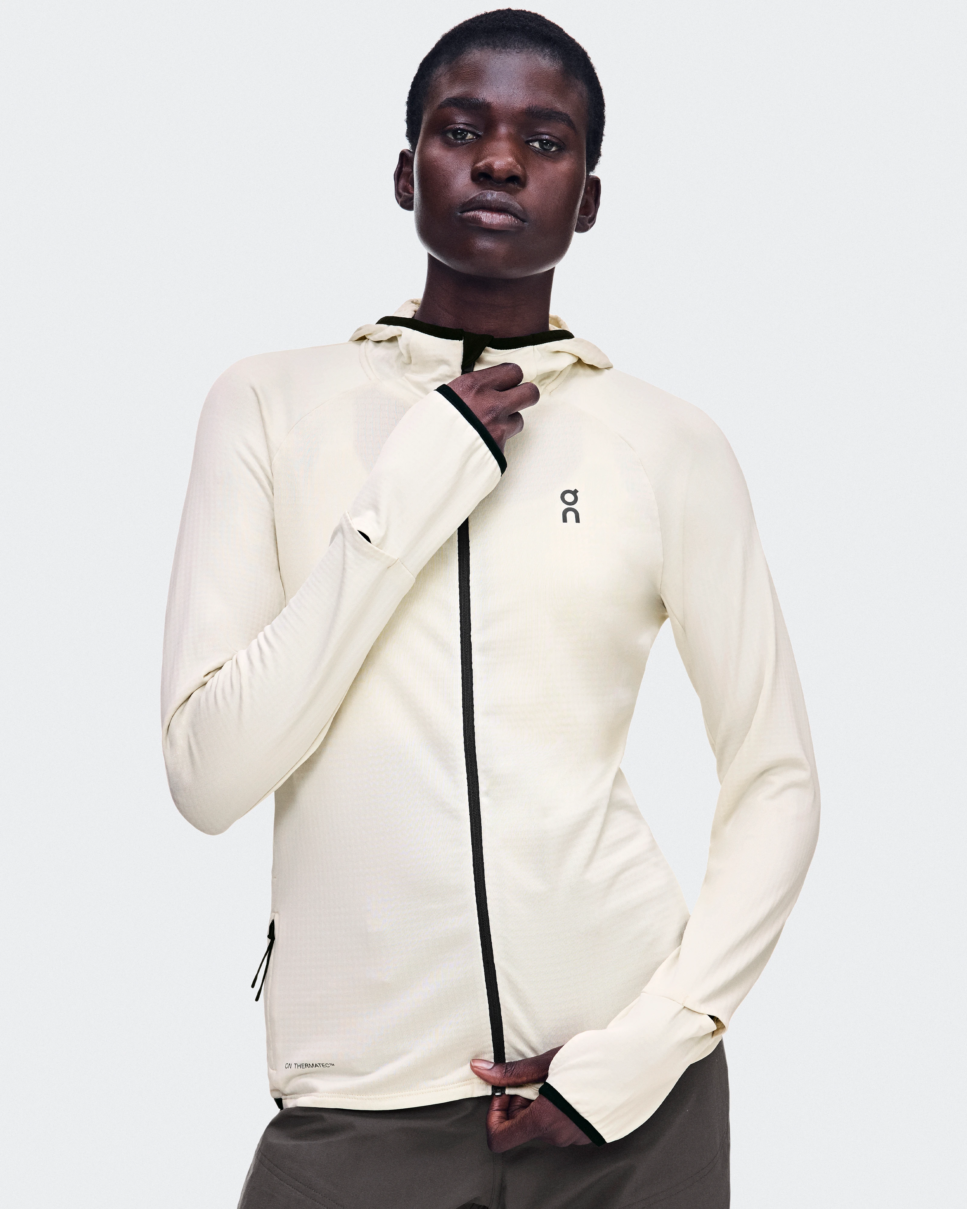 On Climate Zip Hoodie Hare Femme Sweats à capuche et sweats