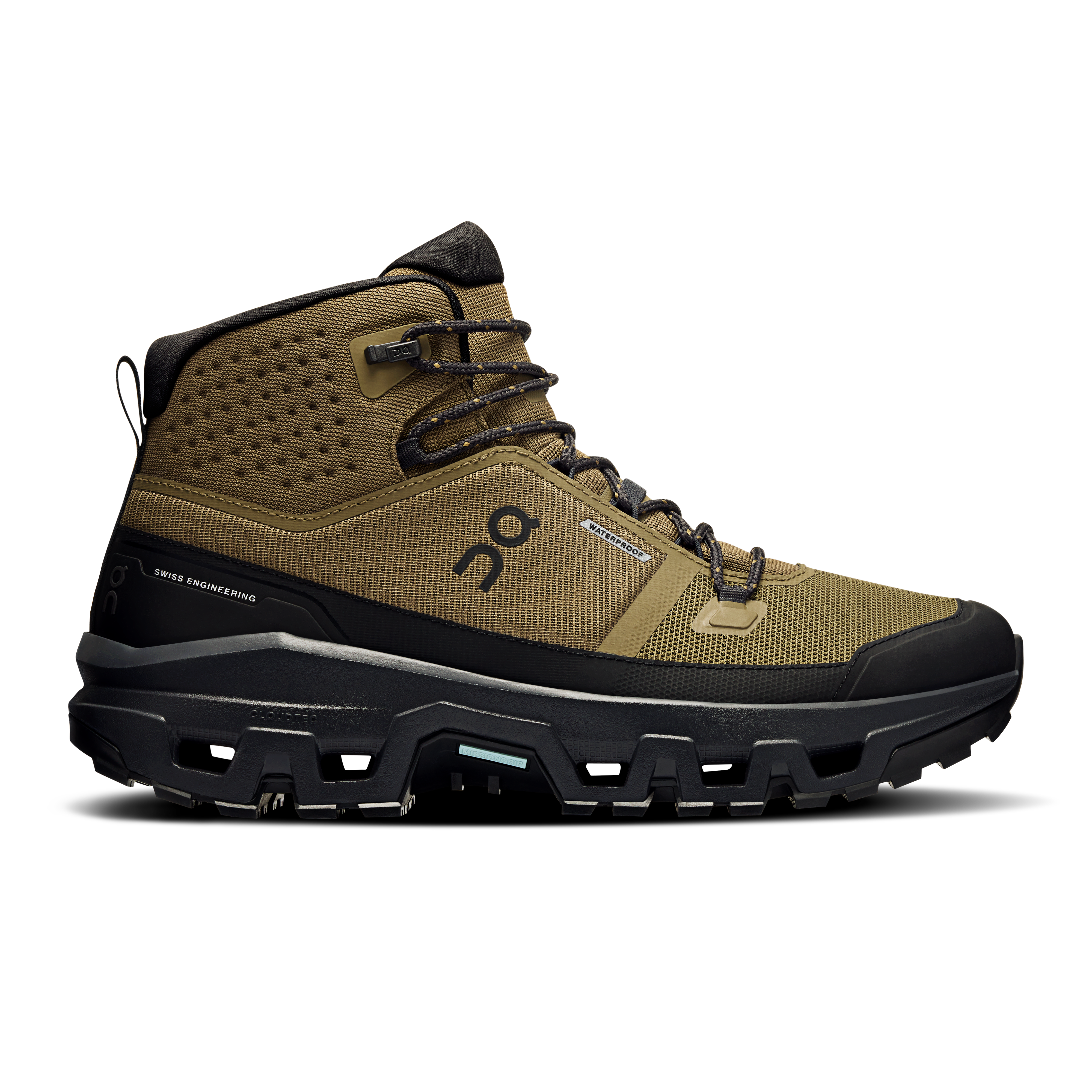 On Cloudrock Mid Waterproof Hunter & Black Homme – Randonnée, Missiongrip™, imperméable Chaussures