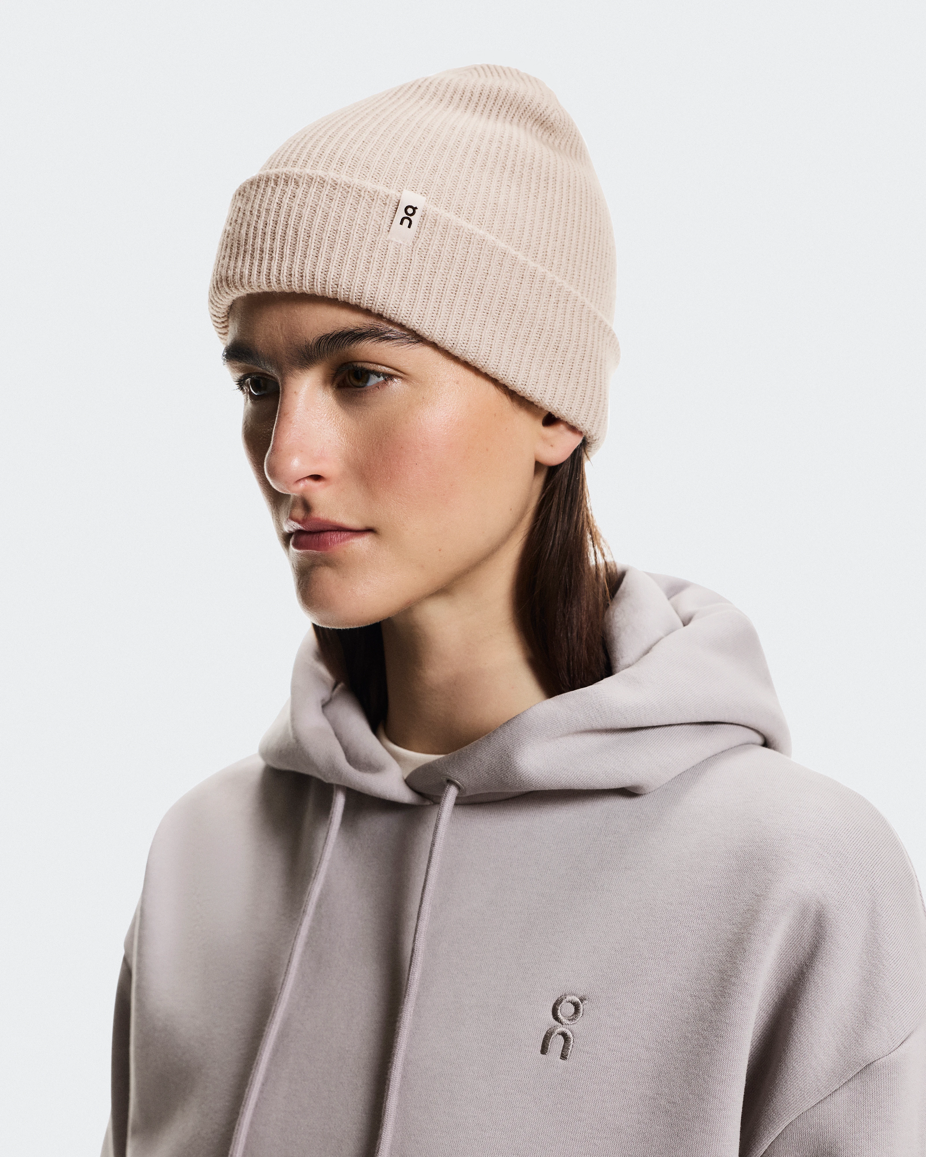 On Merino Beanie Oat Unisexe Chapeaux