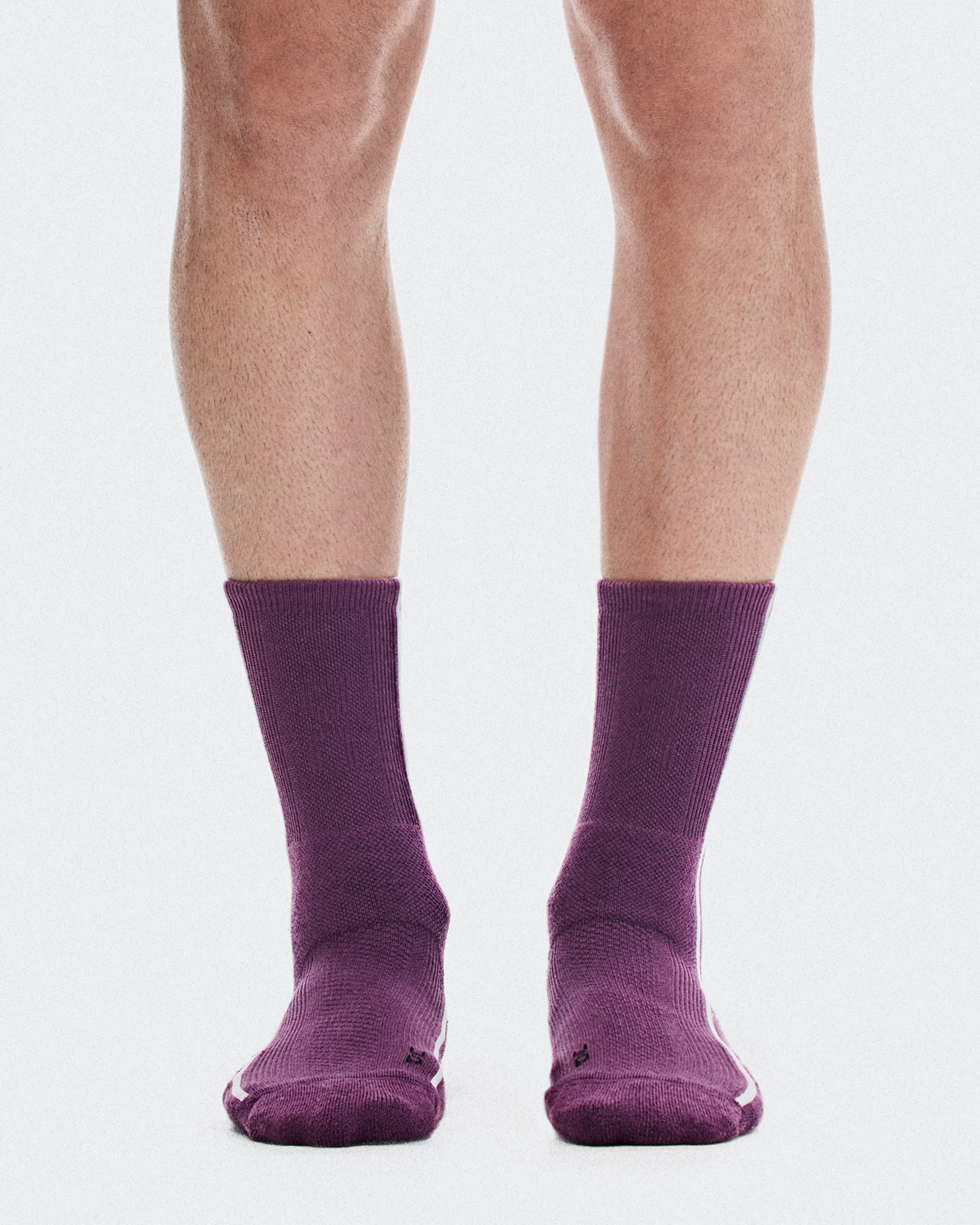 On Court Sock High Cassis & White Unisexe Chaussettes