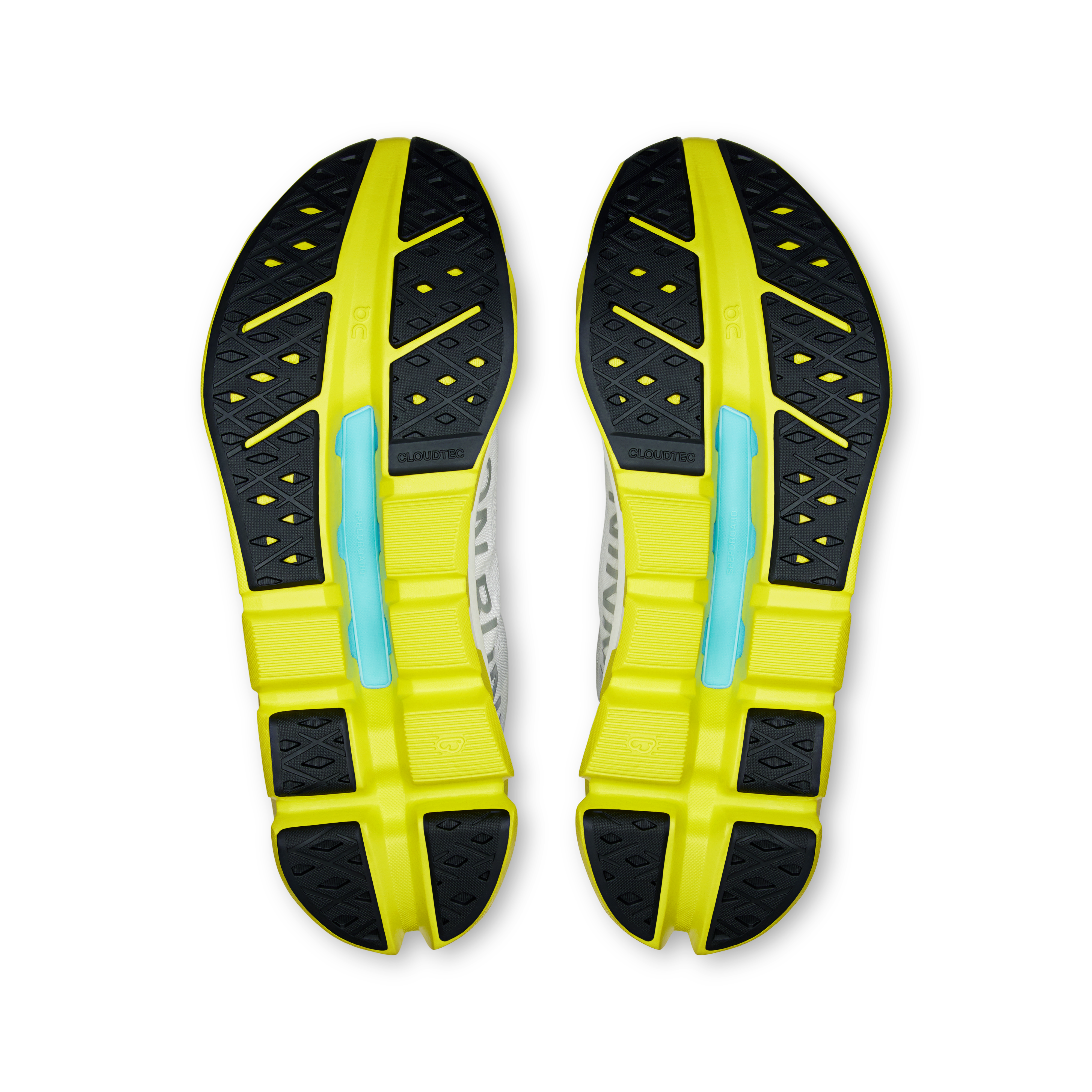 On Cloudflow 5 White & Lime Femme Running sur route Chaussures