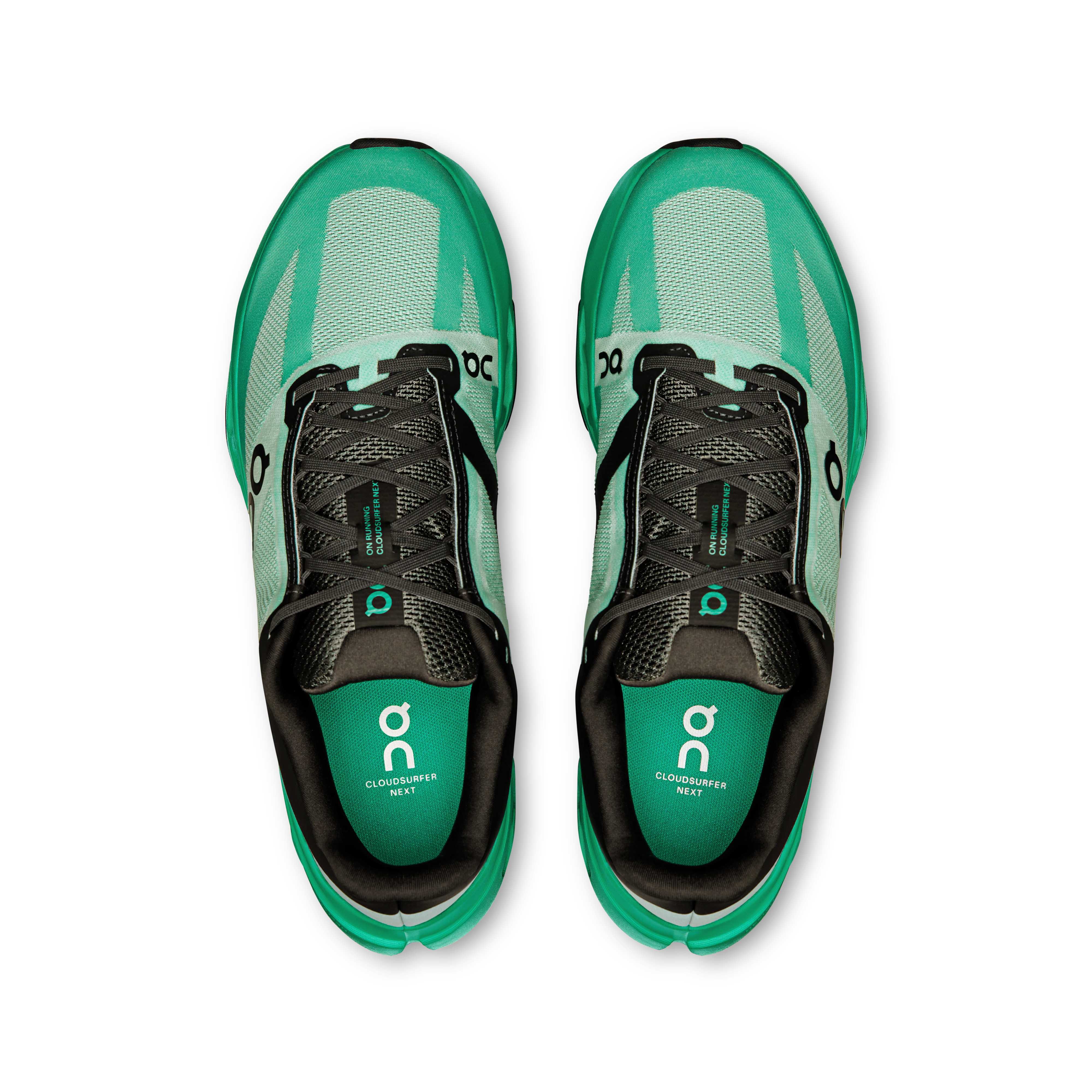 On Cloudsurfer Next Mint & Black Homme Running sur route Chaussures
