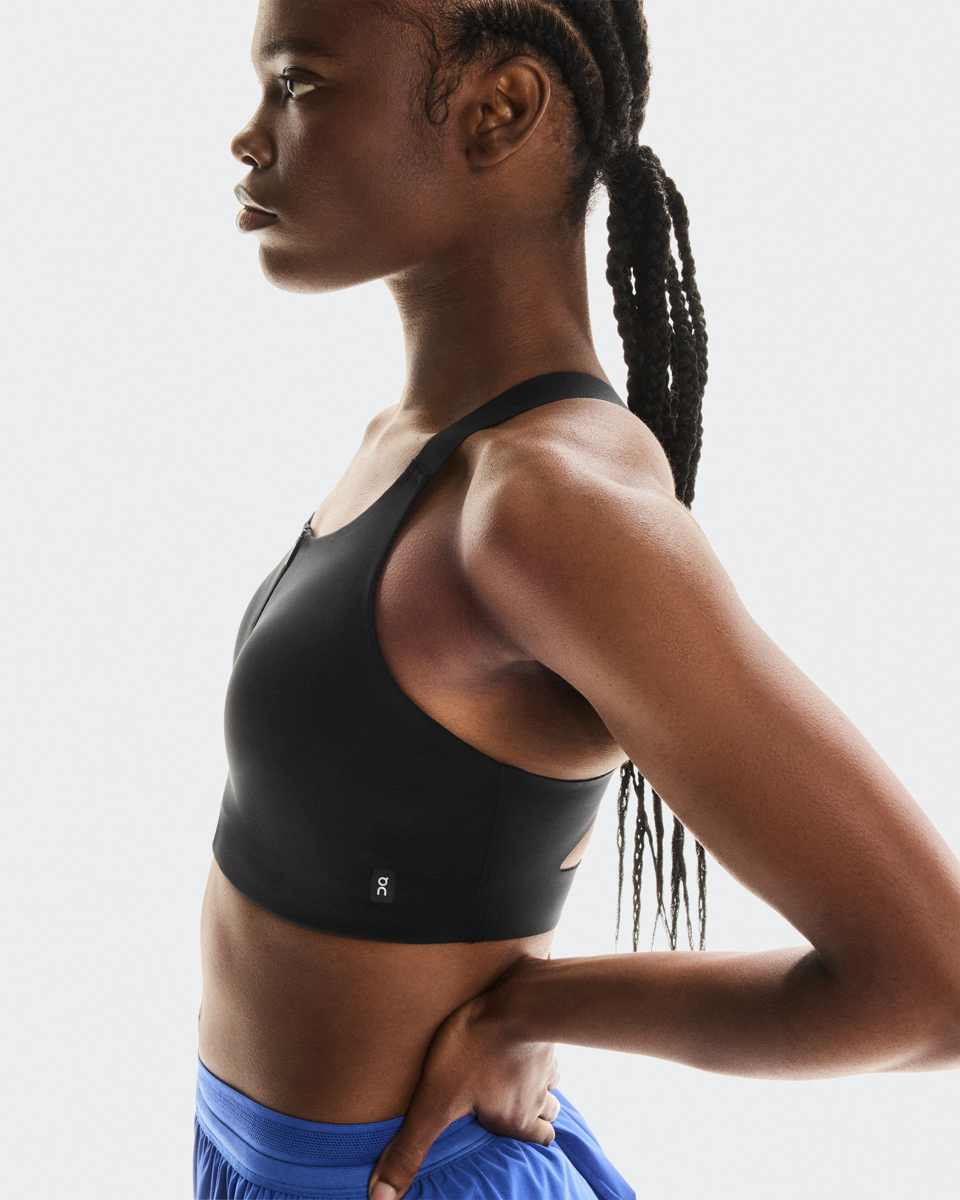 On Endurance Bra Zip Black Femme Brassières