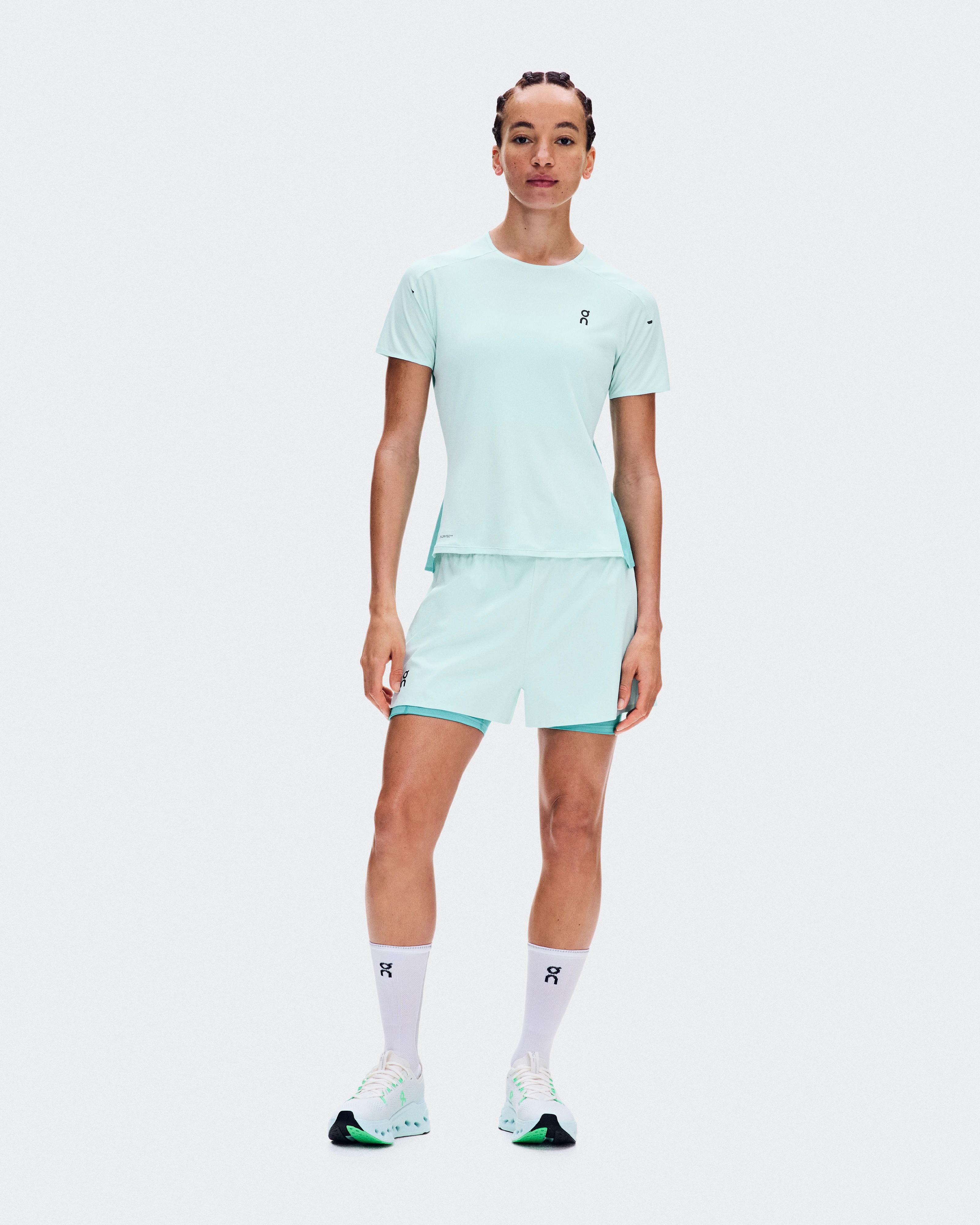 On Performance-T Flurry & Aquamarine Femme Hauts et t-shirts