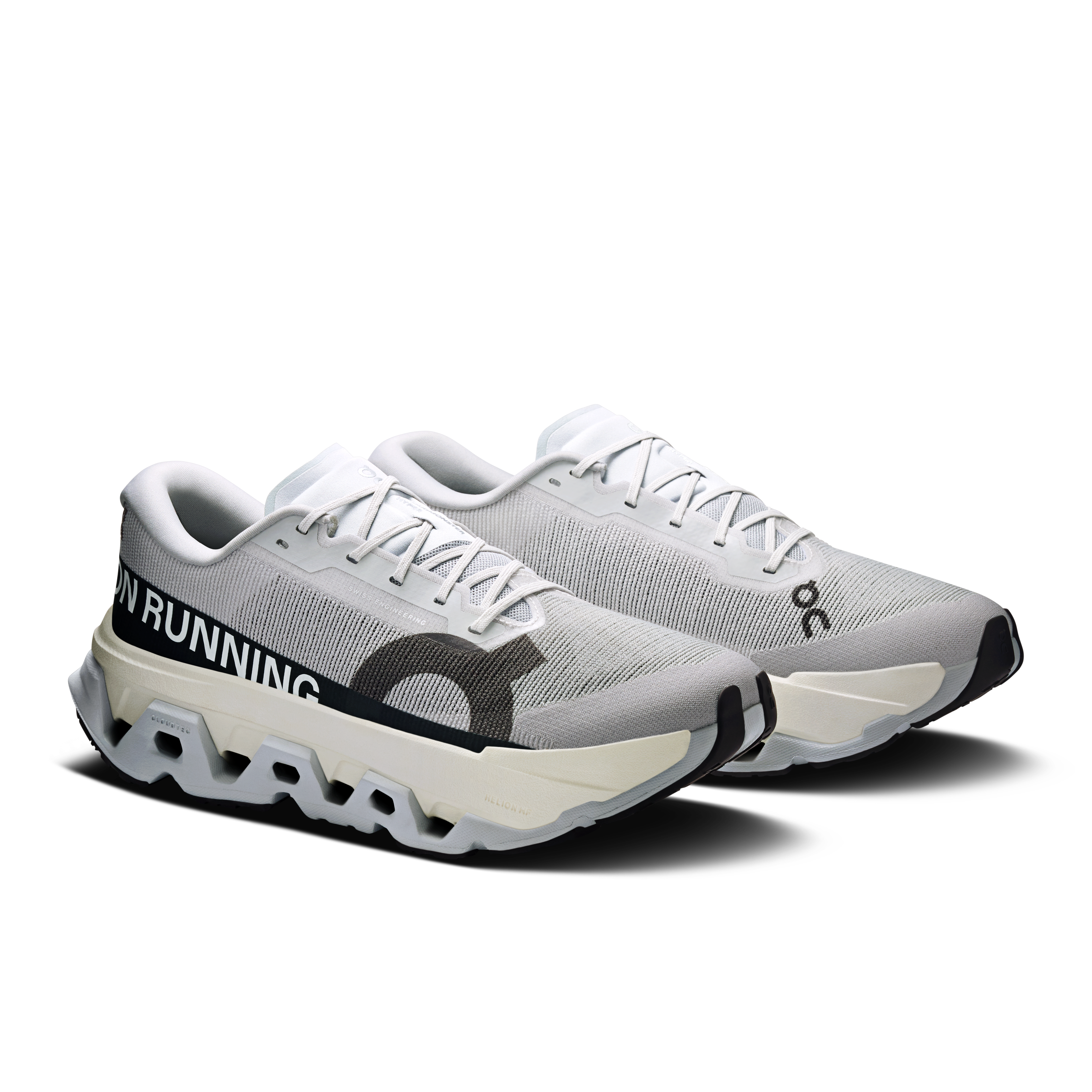 On Cloudmonster 3 Hyper Glacier & Black Homme Running sur route Chaussures