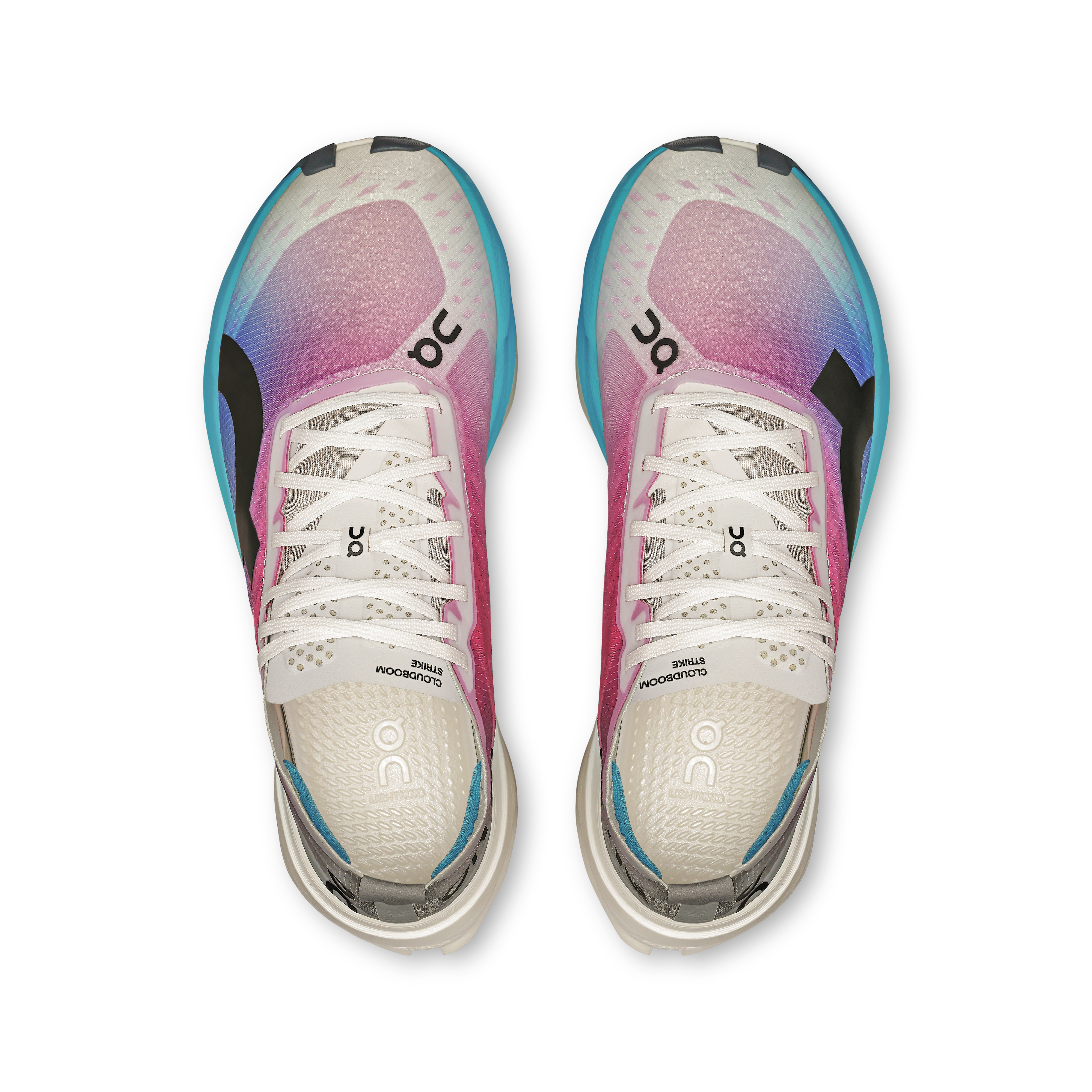 On Cloudboom Strike White & Horizon Femme Running sur route Chaussures