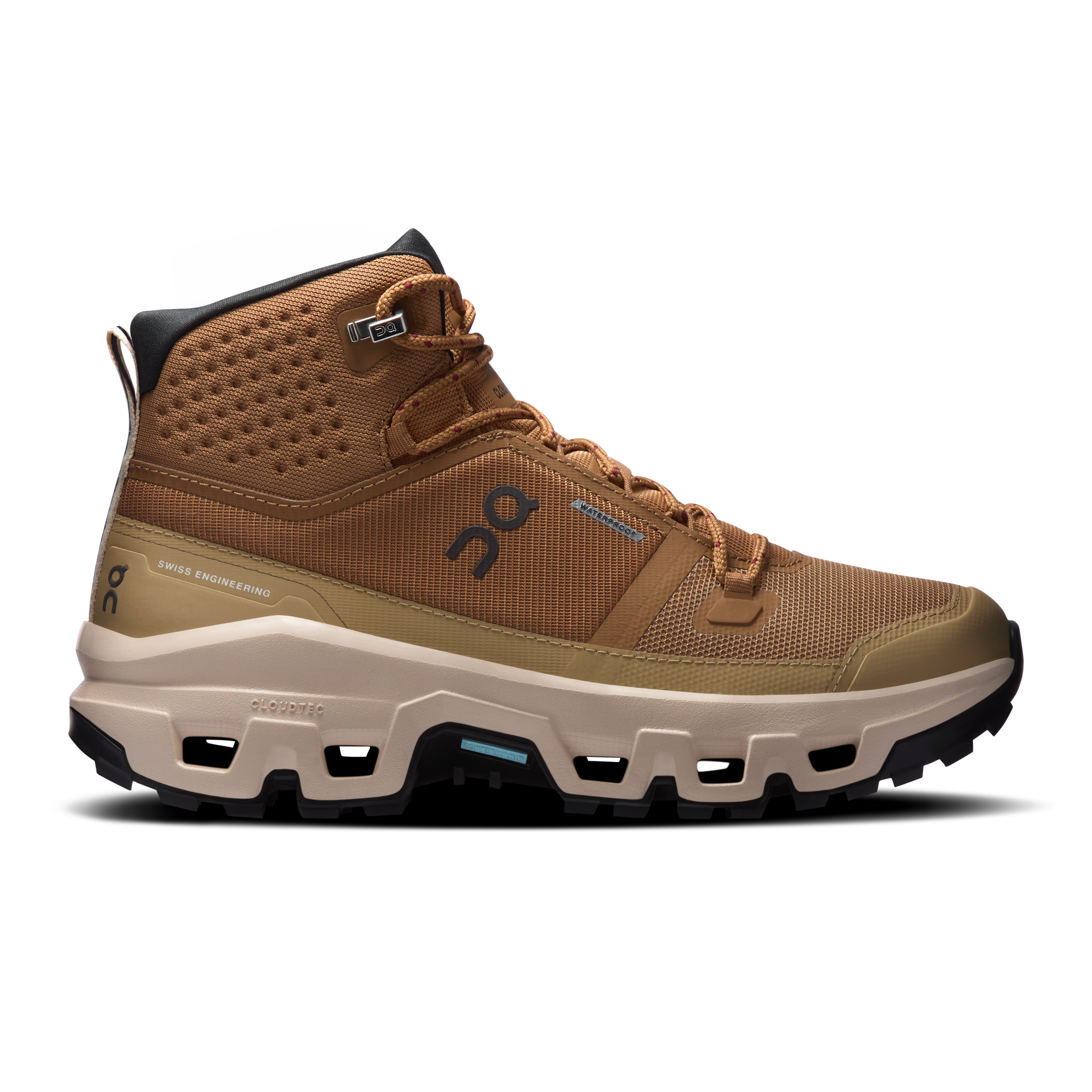 On Cloudrock Mid Waterproof Sphinx & Sand Femme – Randonnée, Missiongrip™, imperméable Chaussures