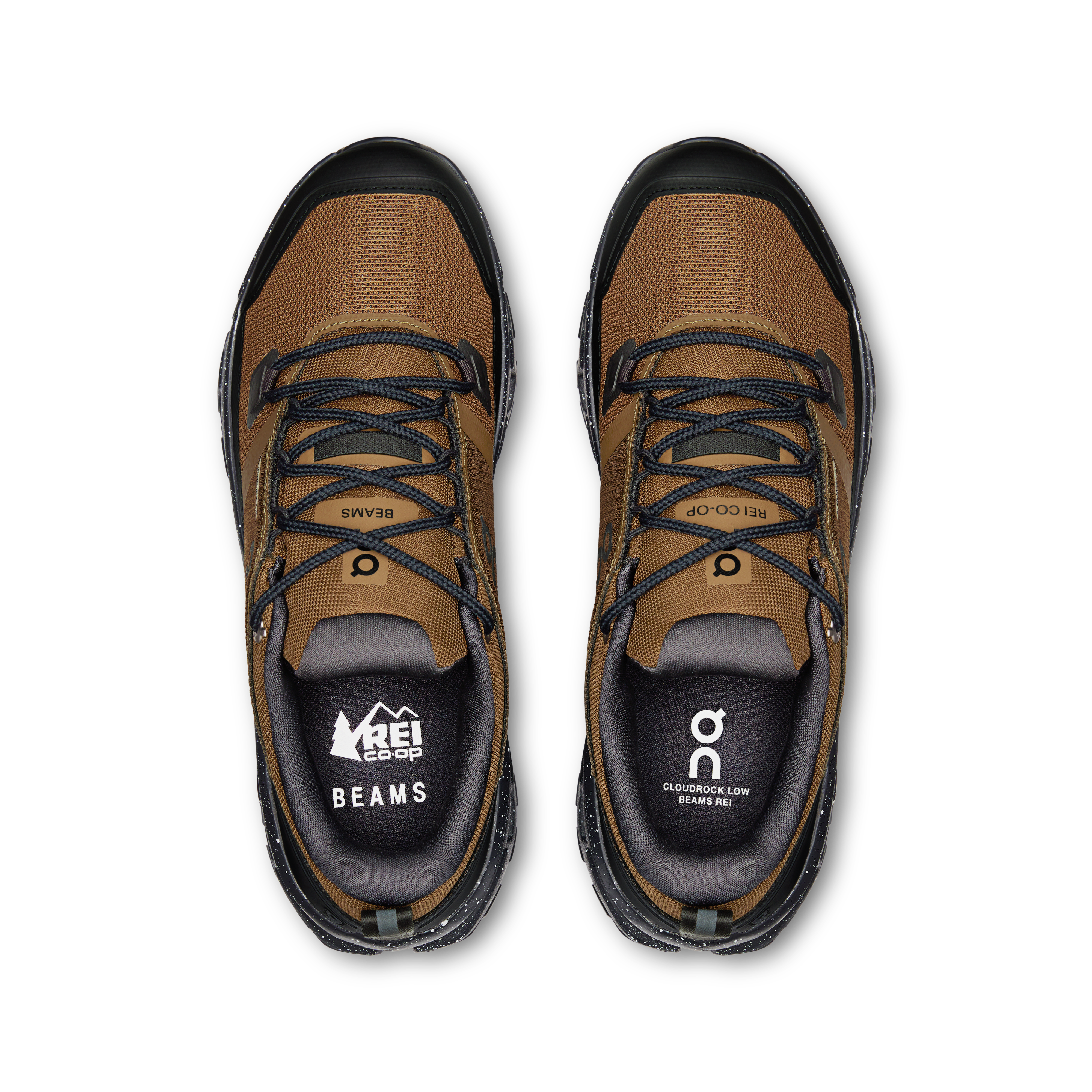 On Cloudrock Low BEAMS REI Earth & Black Femme Randonnée Chaussures