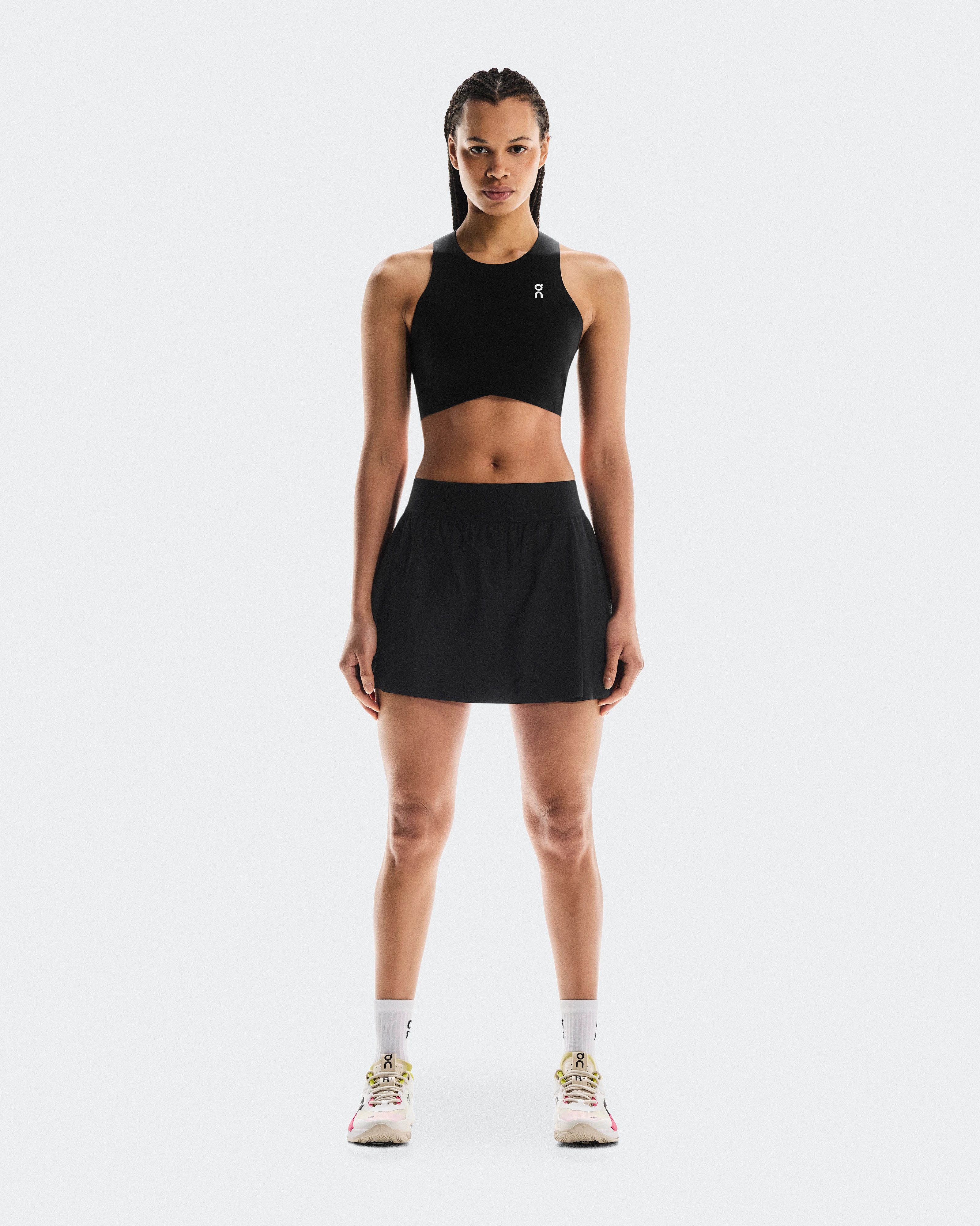 On Court Skirt Pleated Black Femme Jupes