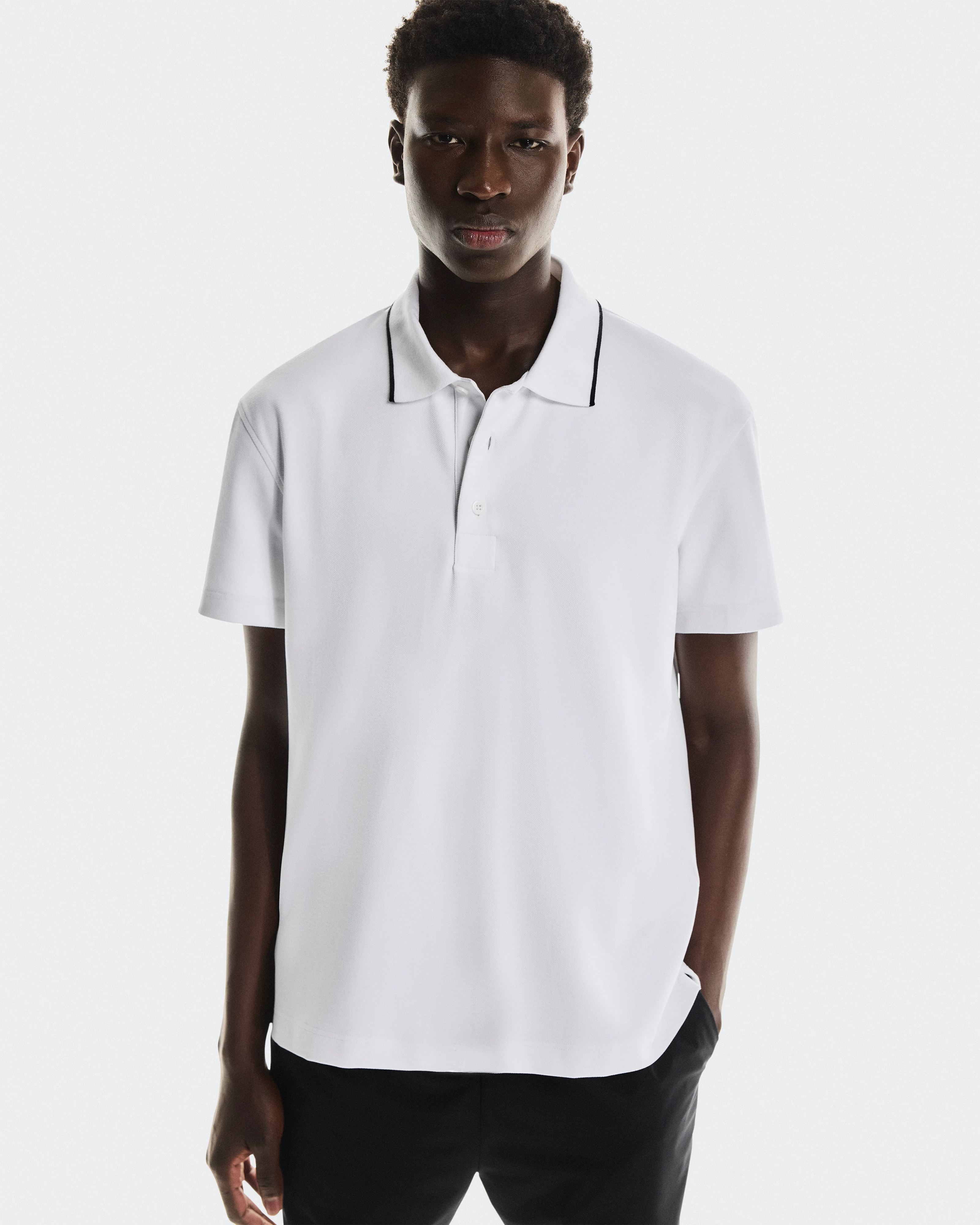 On Courtside Polo White Homme Hauts et t-shirts