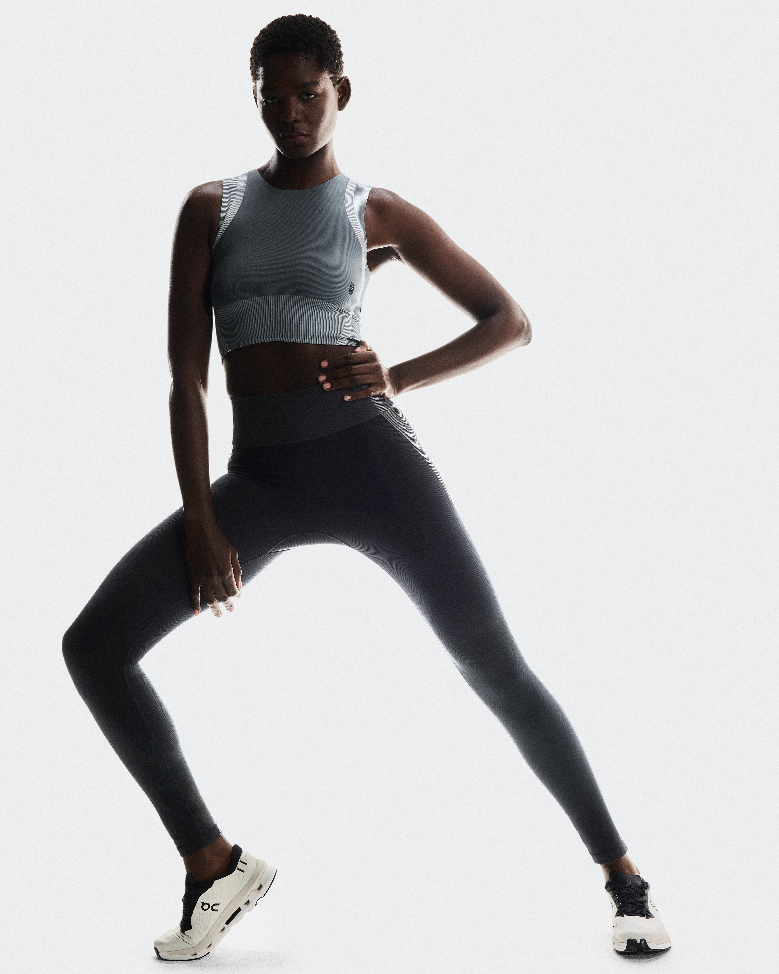 On Studio Knit Tights Black & Eclipse Femme Leggings