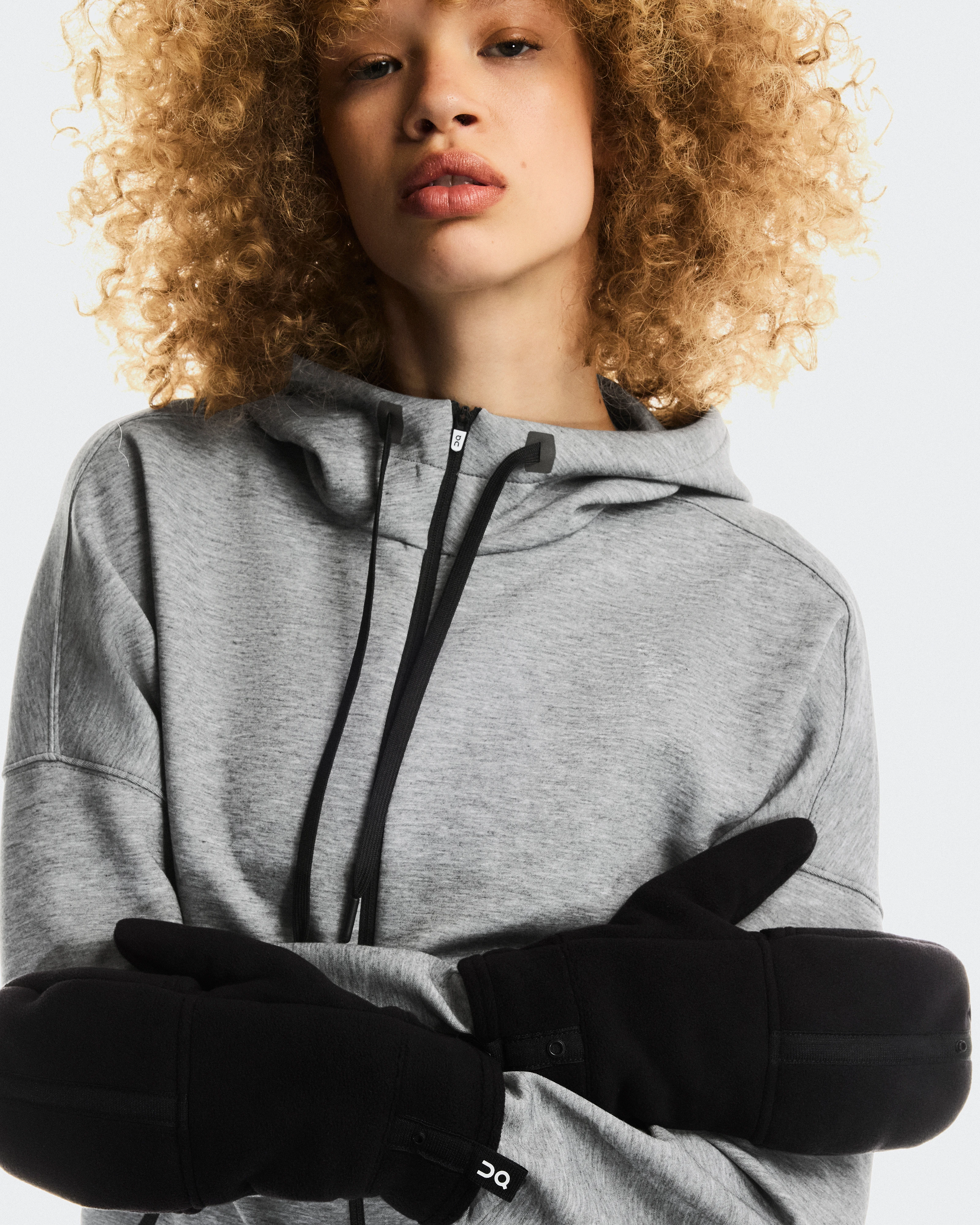 On Fleece Mitten Black Unisexe Gants