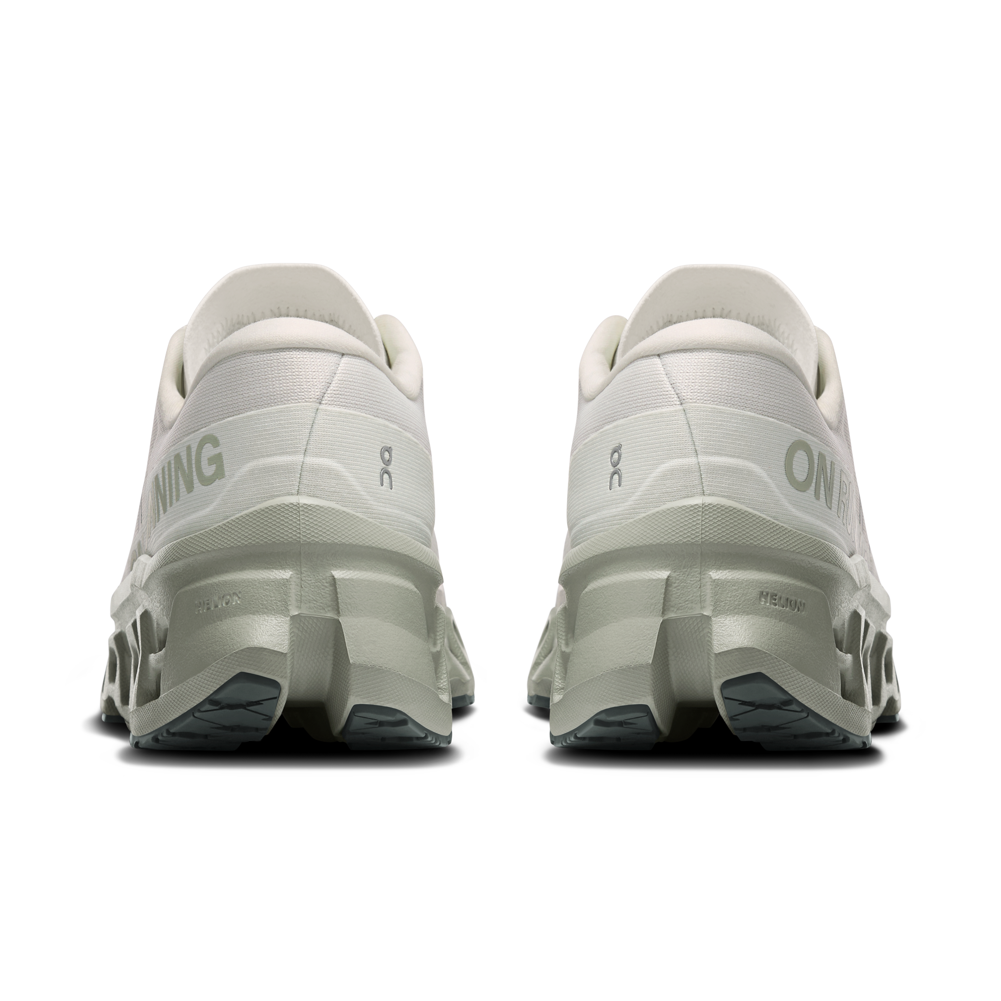 On Cloudmonster 3 Ivory & Tin Femme Running sur route Chaussures