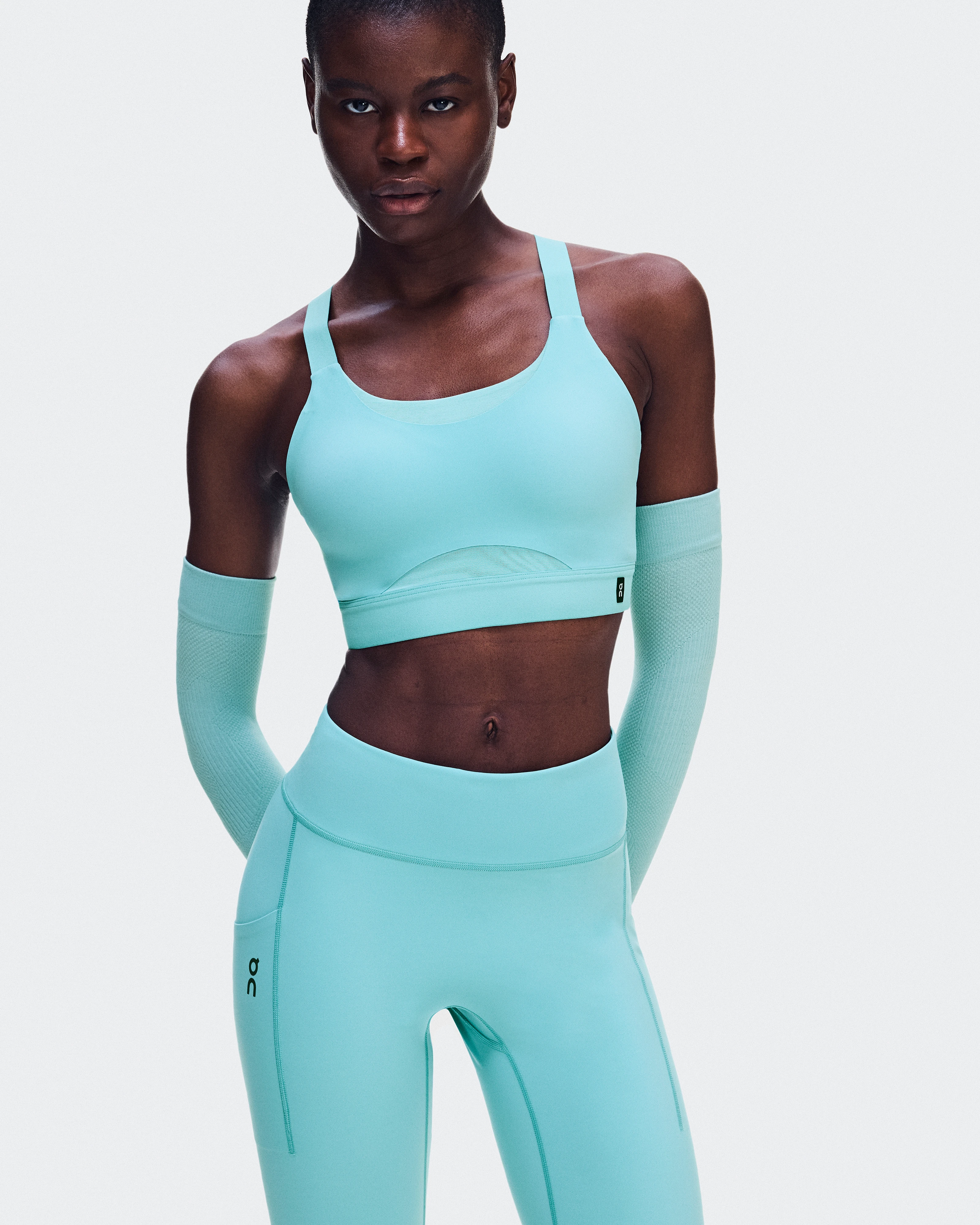 On Performance Bra Aquamarine Femme Brassières