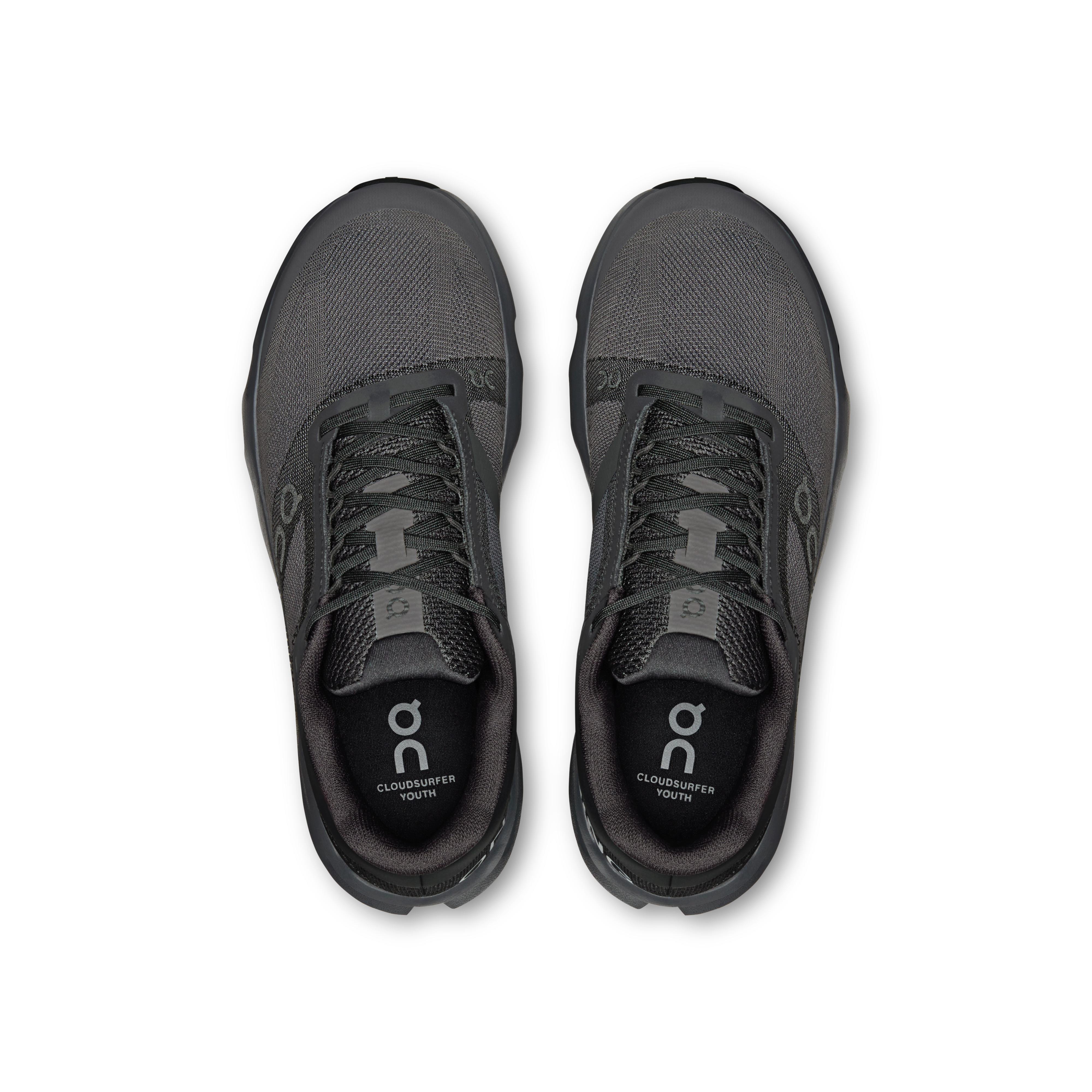 On Cloudsurfer Youth Black & Eclipse Ados Running sur route Chaussures