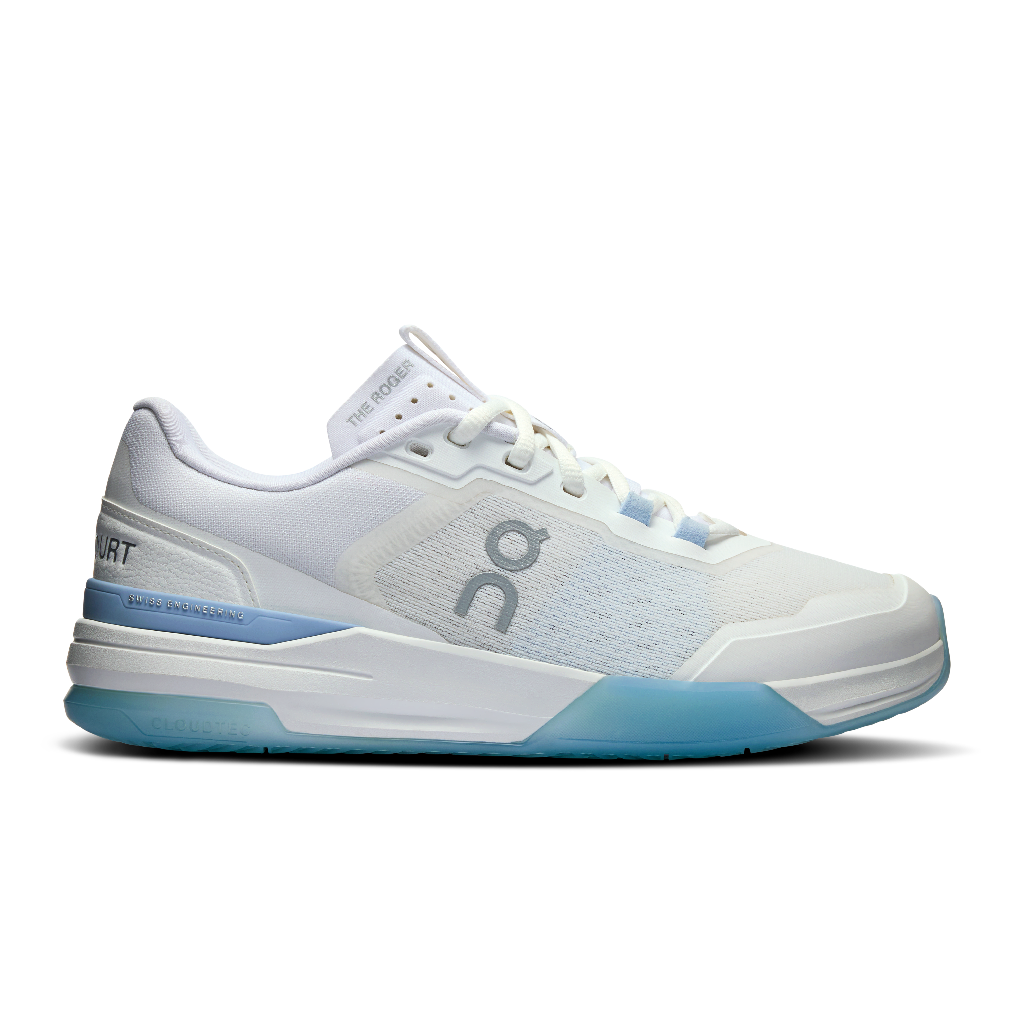 On THE ROGER Advantage Pro White & Chambray Femme – Tennis, sports de raquette, CloudTec® dissimulée Chaussures