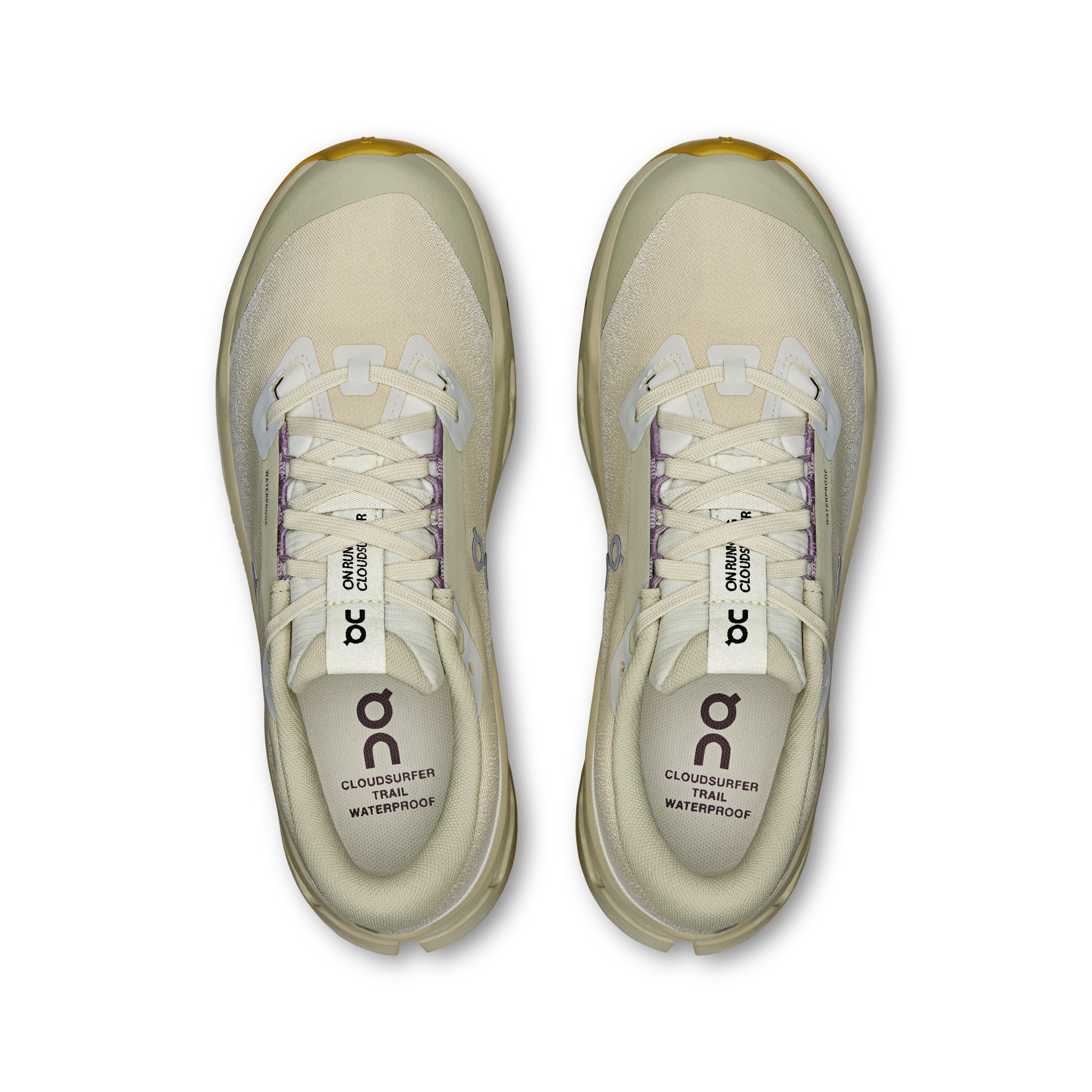 On Cloudsurfer Trail 2 Waterproof Ghost & Chalk Femme Running de trail Chaussures