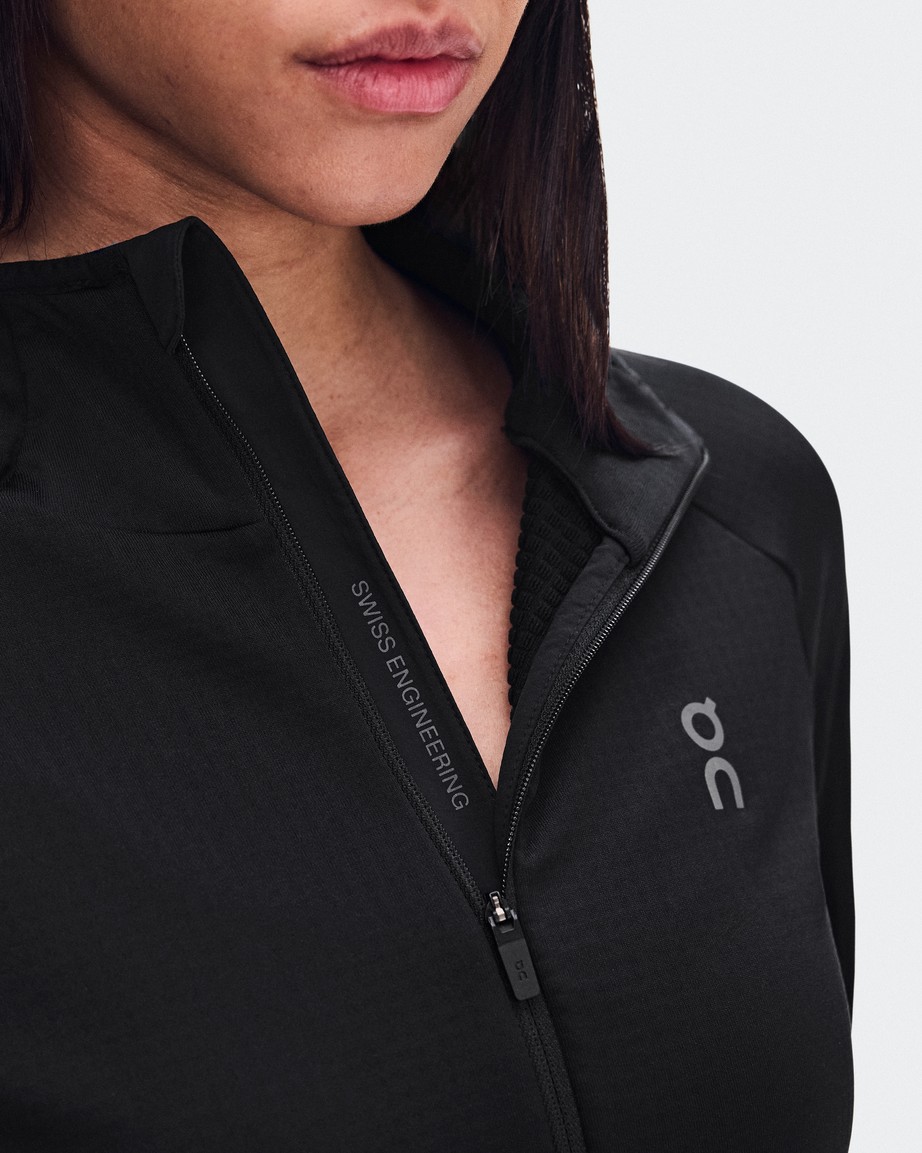 On Climate Zip Hoodie Black Femme Sweats à capuche et sweats
