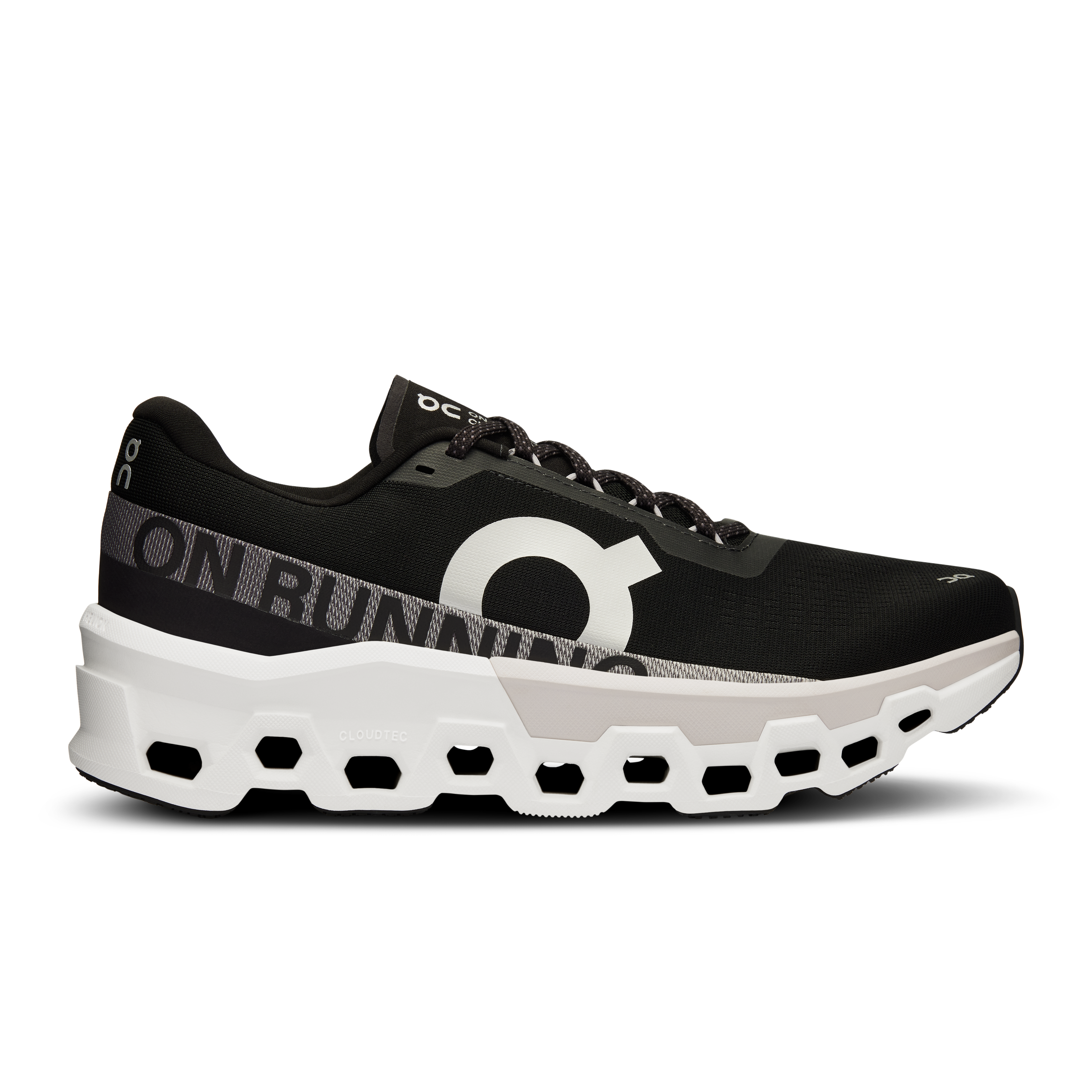On Cloudmonster 2 Black & Frost Homme – Running sur route, longue distance, amorti maximal Chaussures