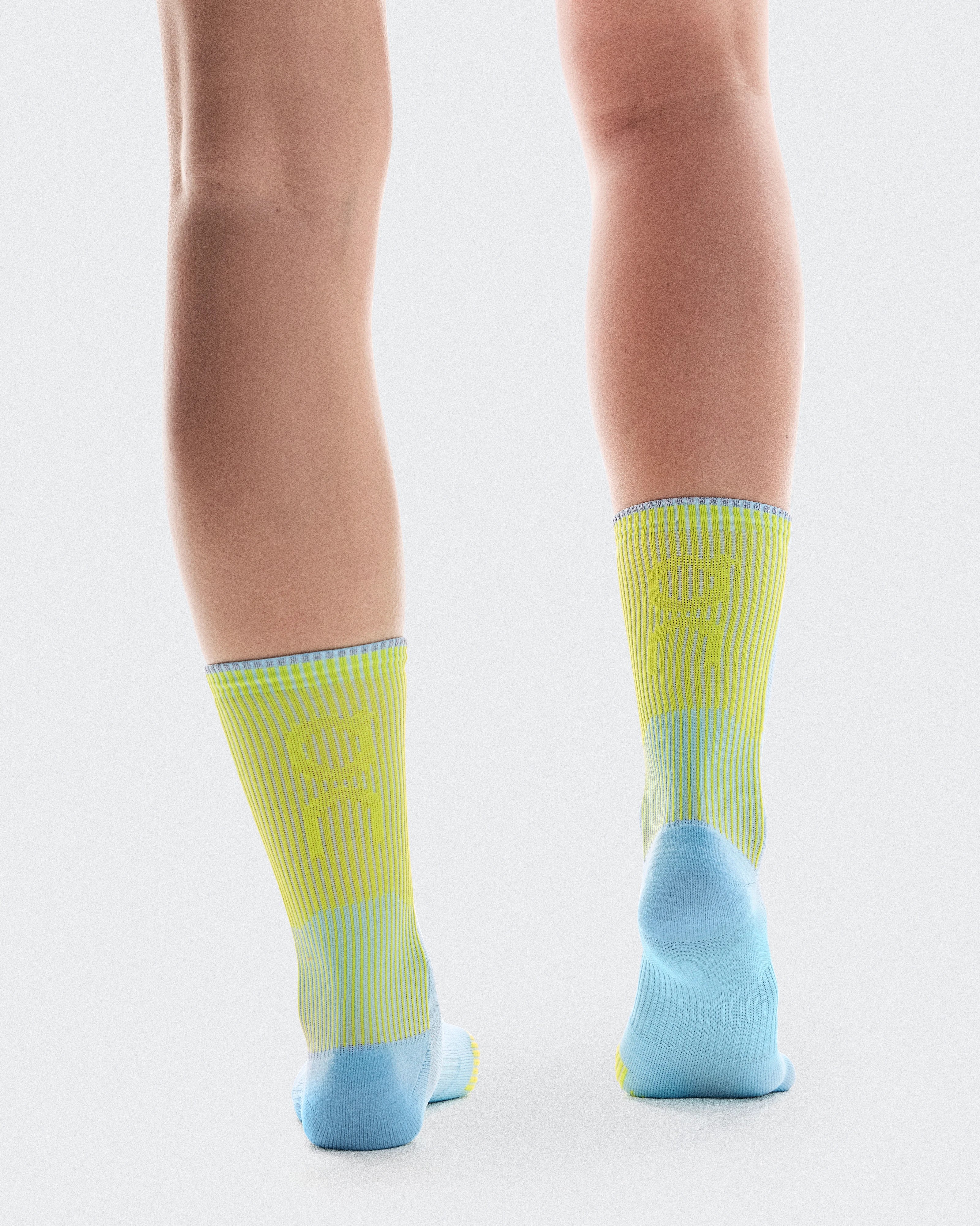 On Performance Run Sock High Wash & Lime Unisexe Chaussettes